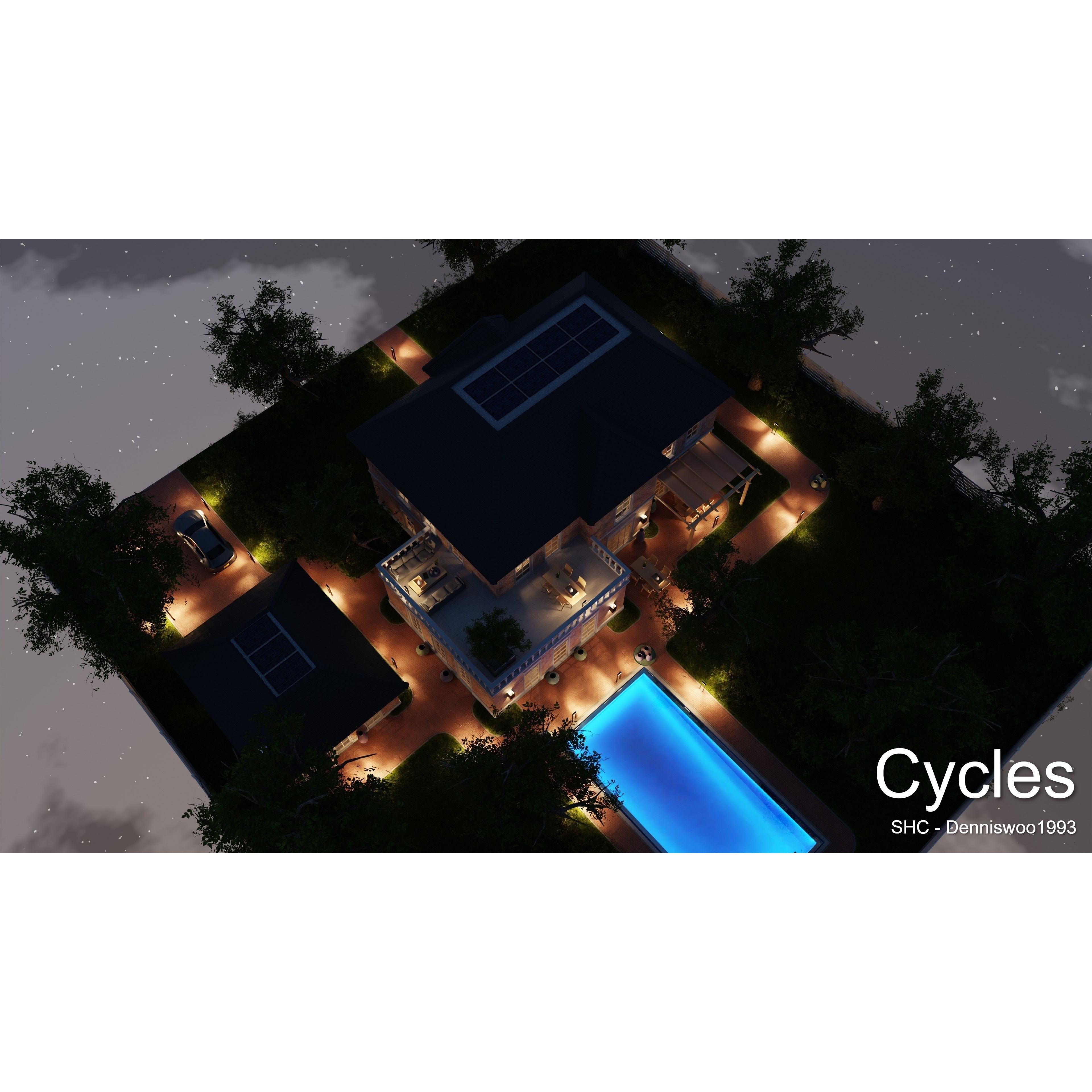 Classic Villa - Low-Poly Game-Ready 3D Model - View 26