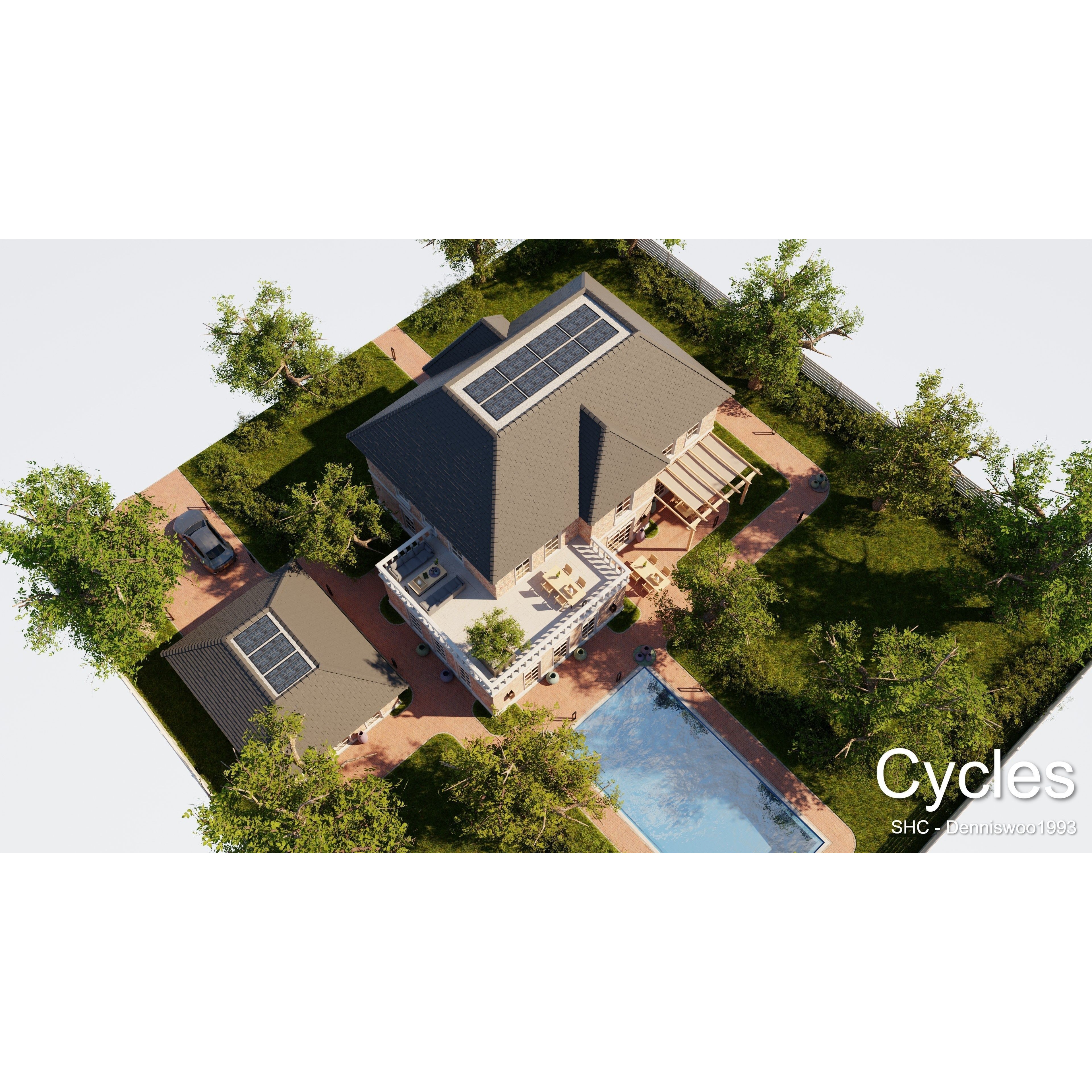 Classic Villa - Low-Poly Game-Ready 3D Model - View 27