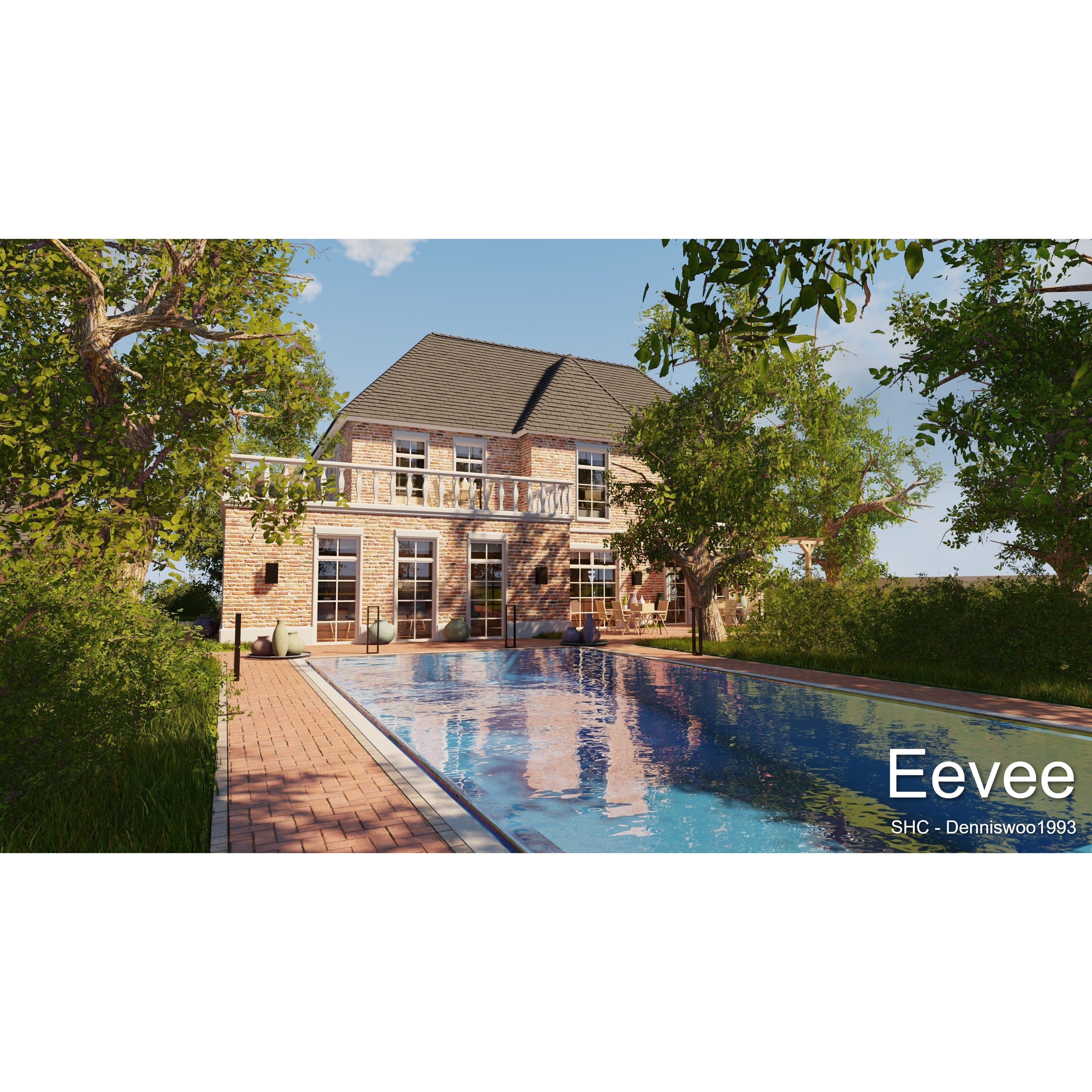 Classic Villa - Low-Poly Game-Ready 3D Model - View 29