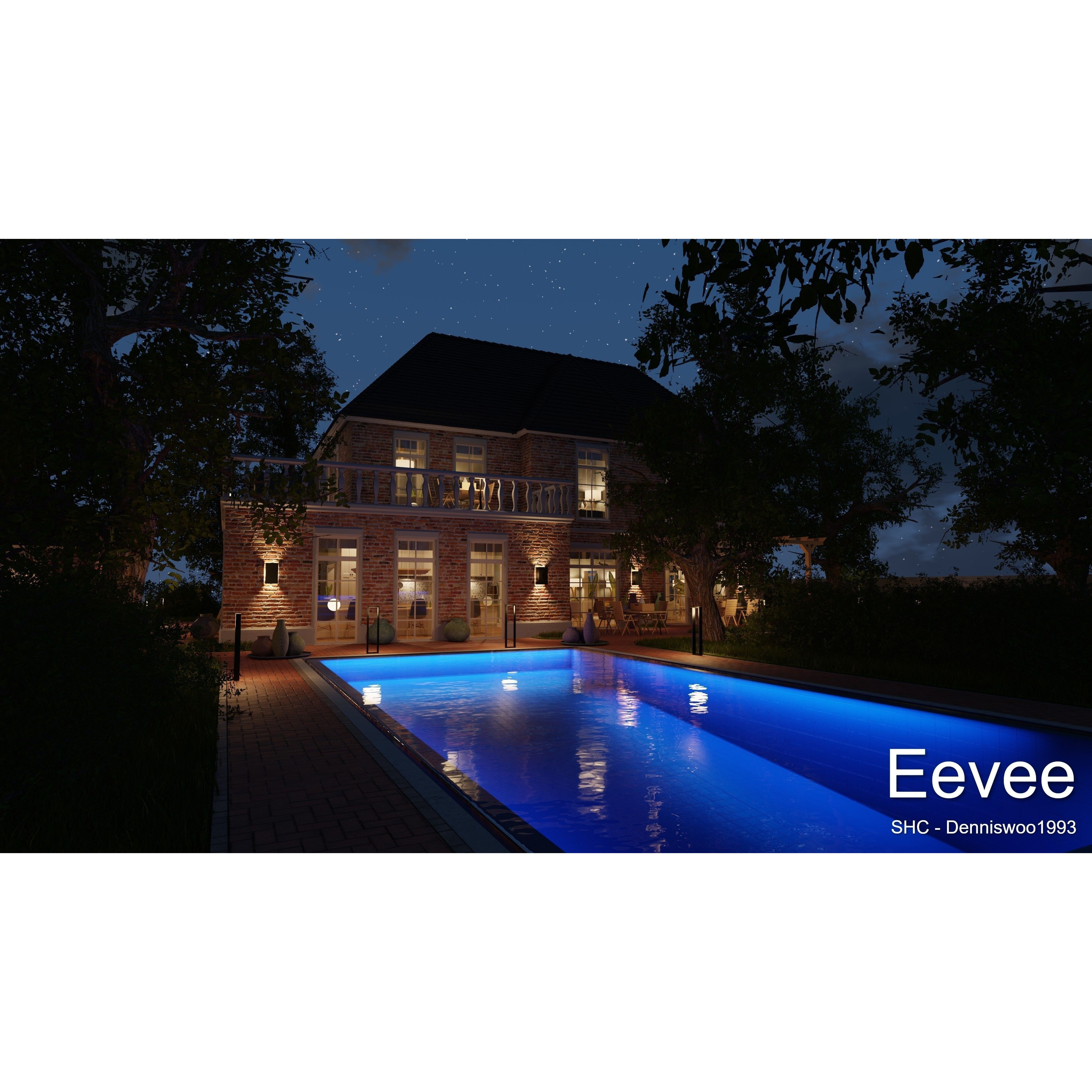 Classic Villa - Low-Poly Game-Ready 3D Model - View 54