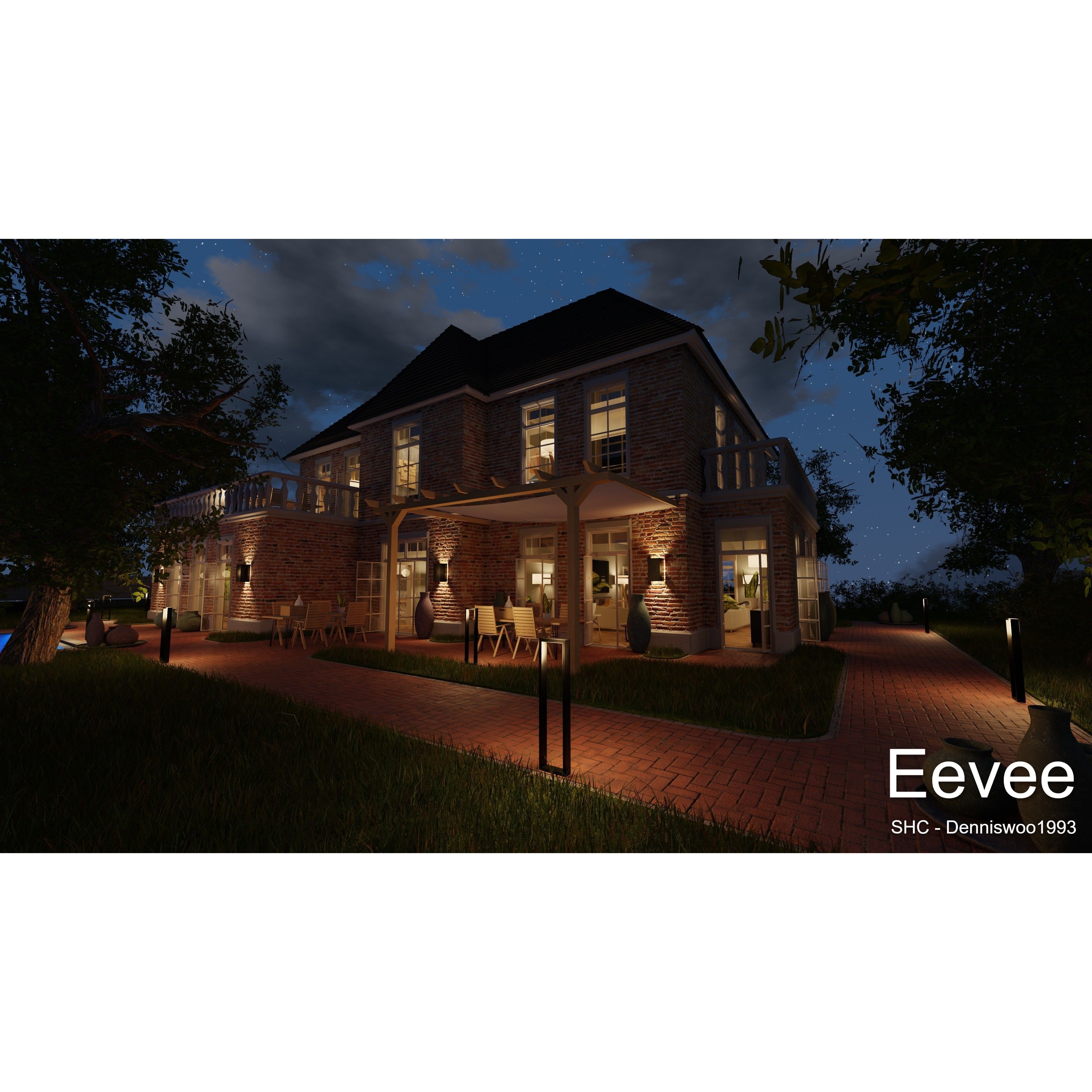 Classic Villa - Low-Poly Game-Ready 3D Model - View 56