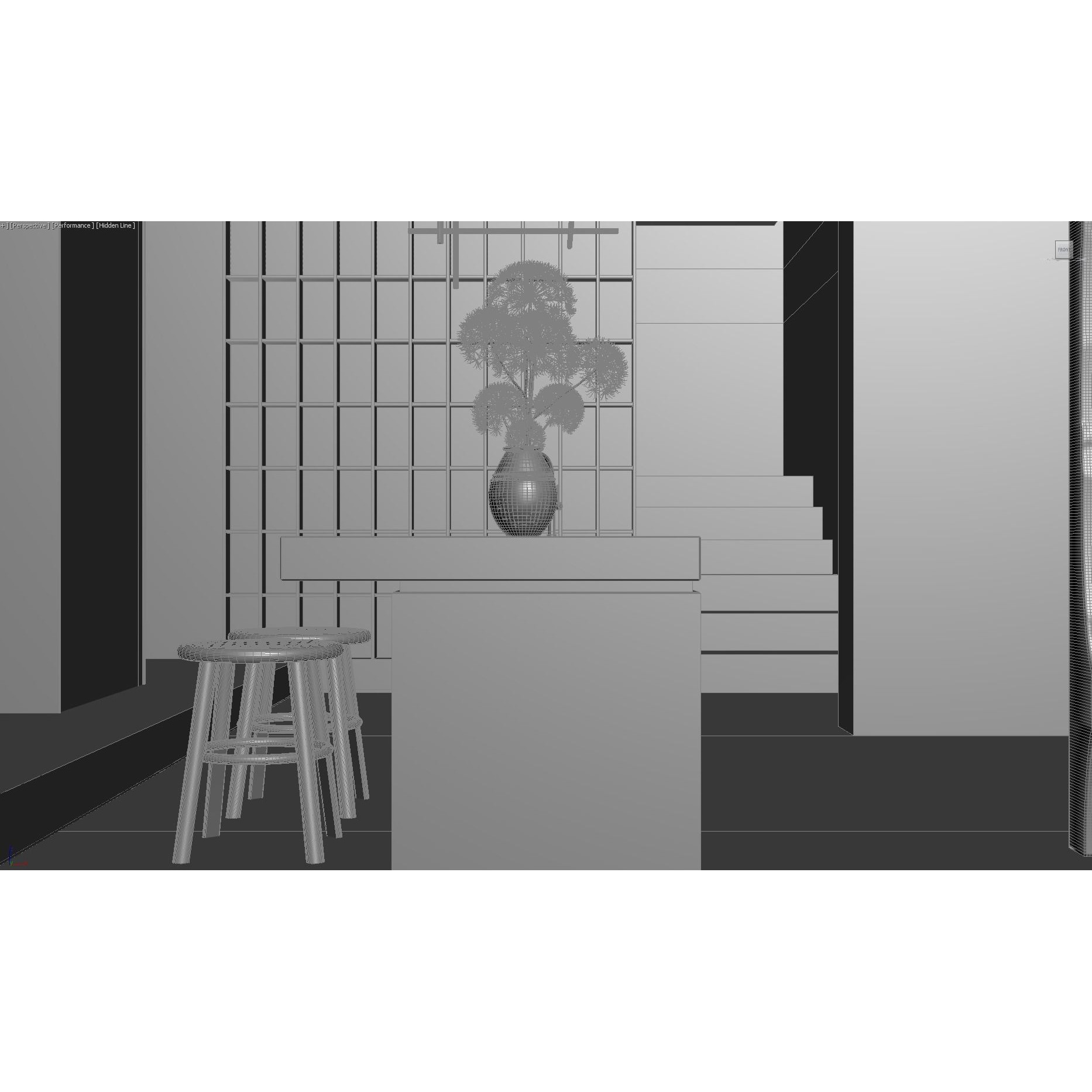 Modern Living Room Interior Scene - Game-Ready 3D Model - View 10