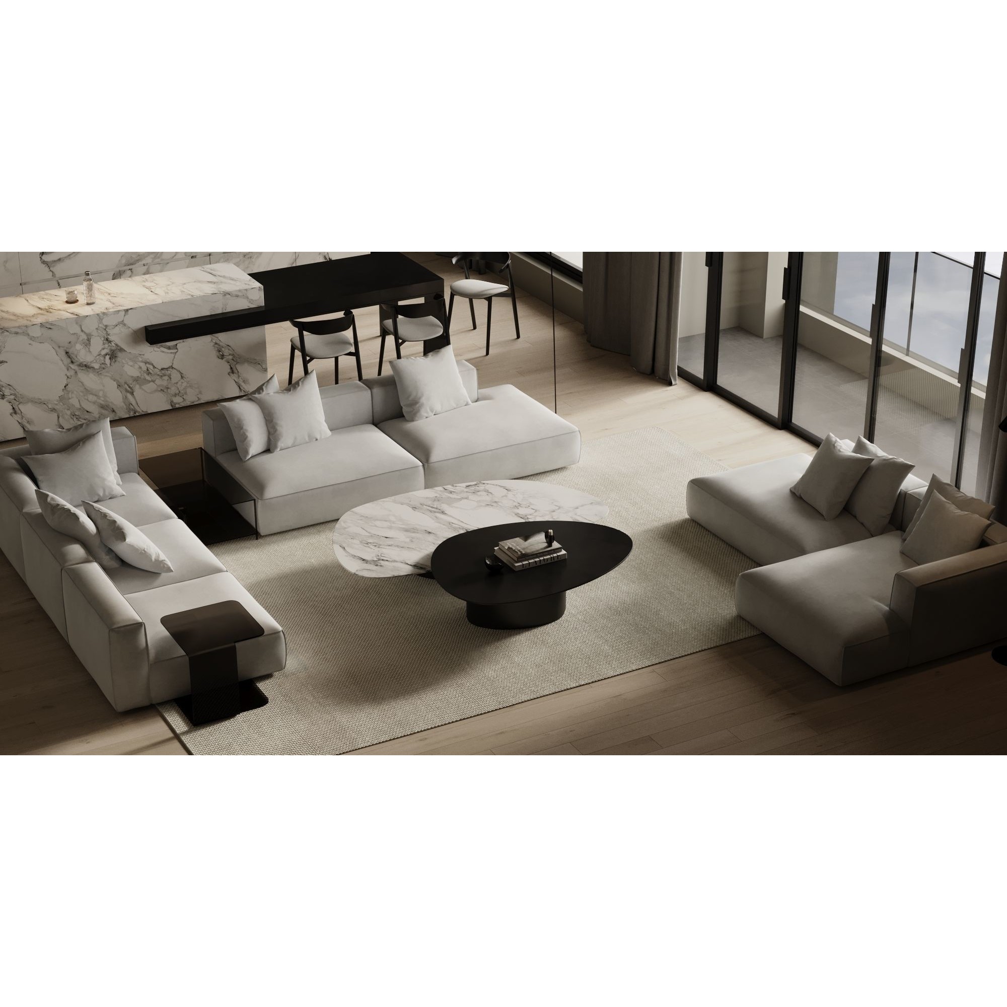 Marble Cozy - Detailed Interior Scene 3D Model