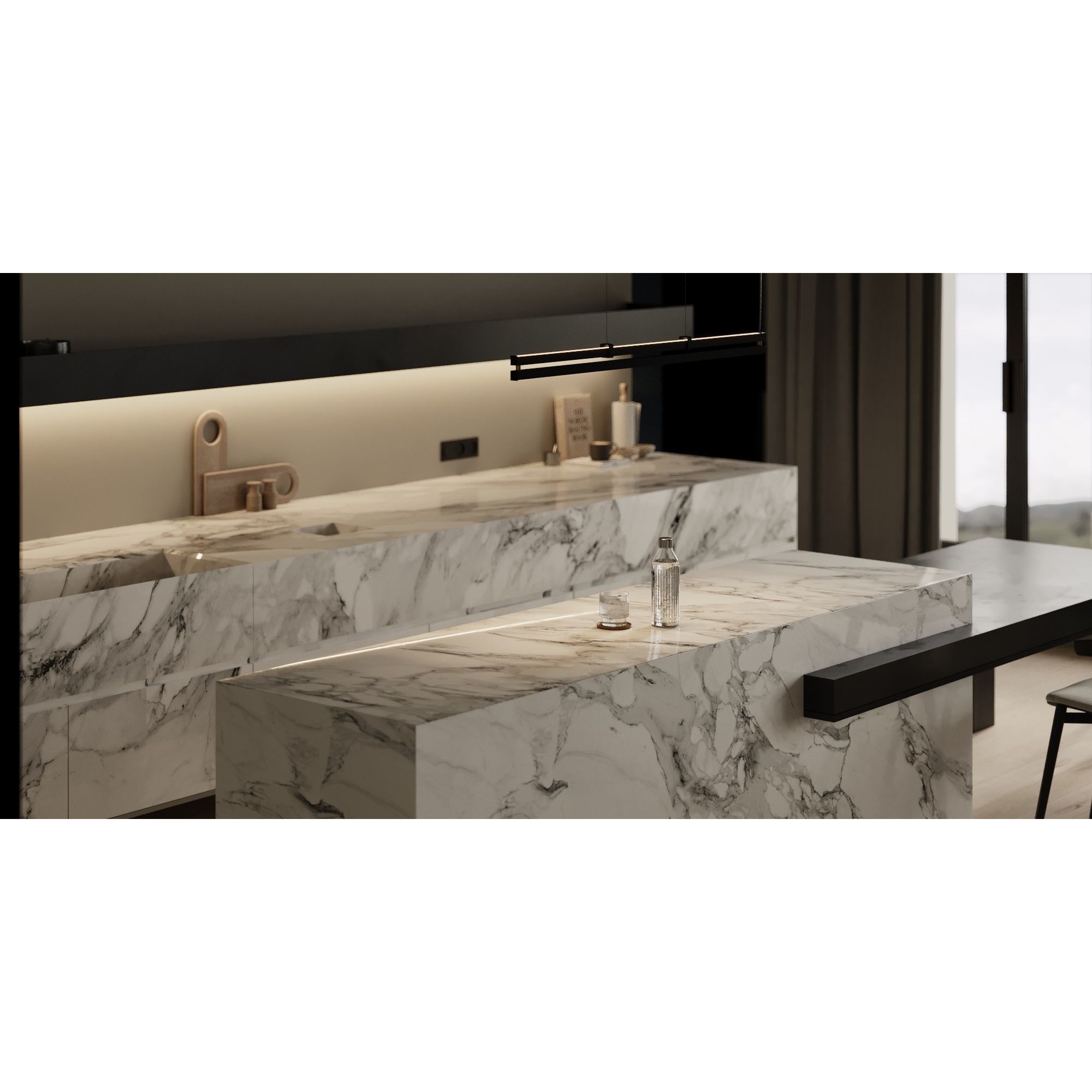 Marble Cozy - Detailed Interior Scene 3D Model - View 3