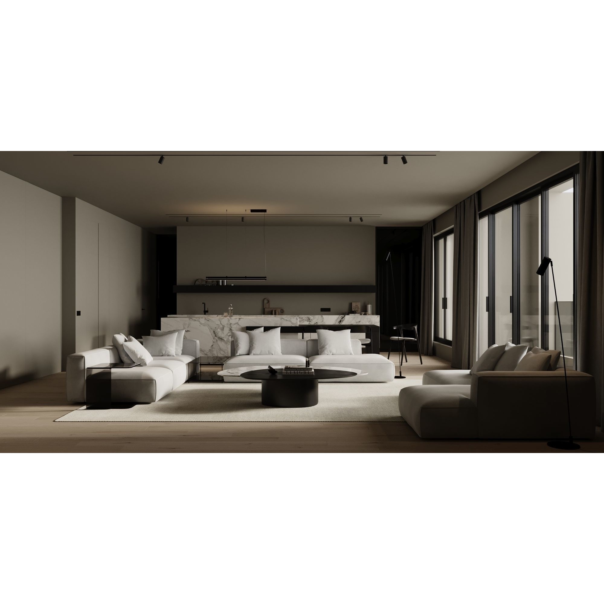 Marble Cozy - Detailed Interior Scene 3D Model - View 4