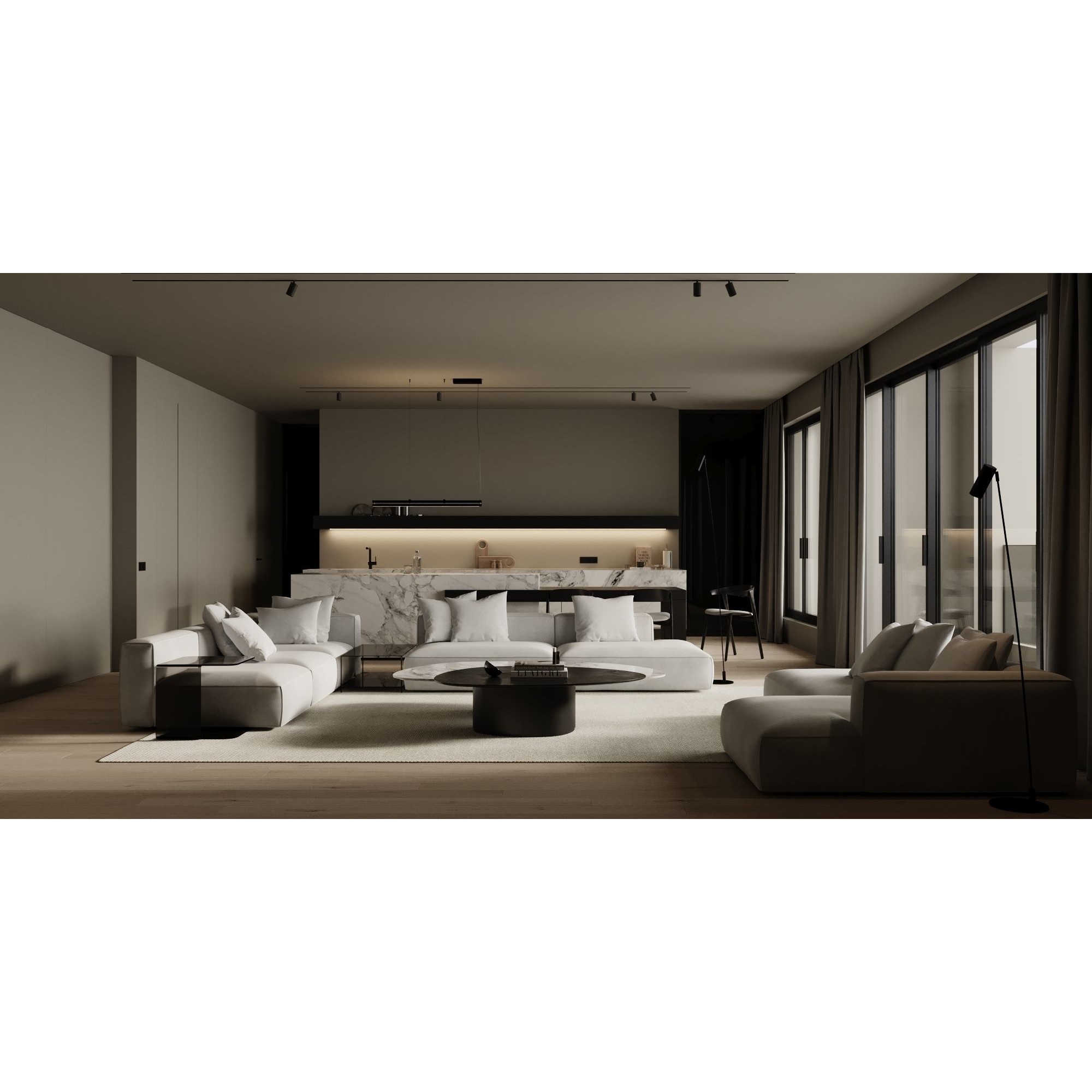 Marble Cozy - Detailed Interior Scene 3D Model - View 5
