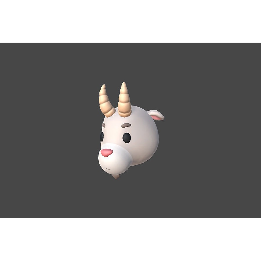 Animal Head 3D Model – Cartoon Style, 36 FBX Files, Game-Ready - View 33