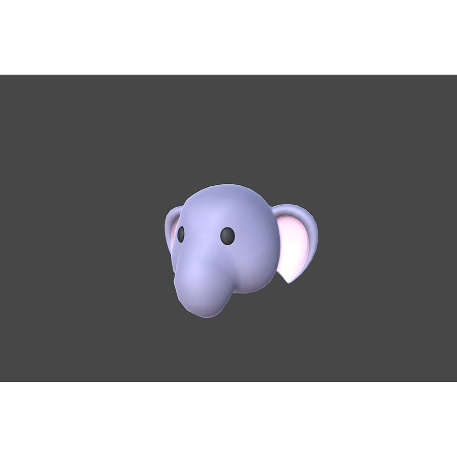 Animal Head 3D Model – Cartoon Style, 36 FBX Files, Game-Ready - View 36