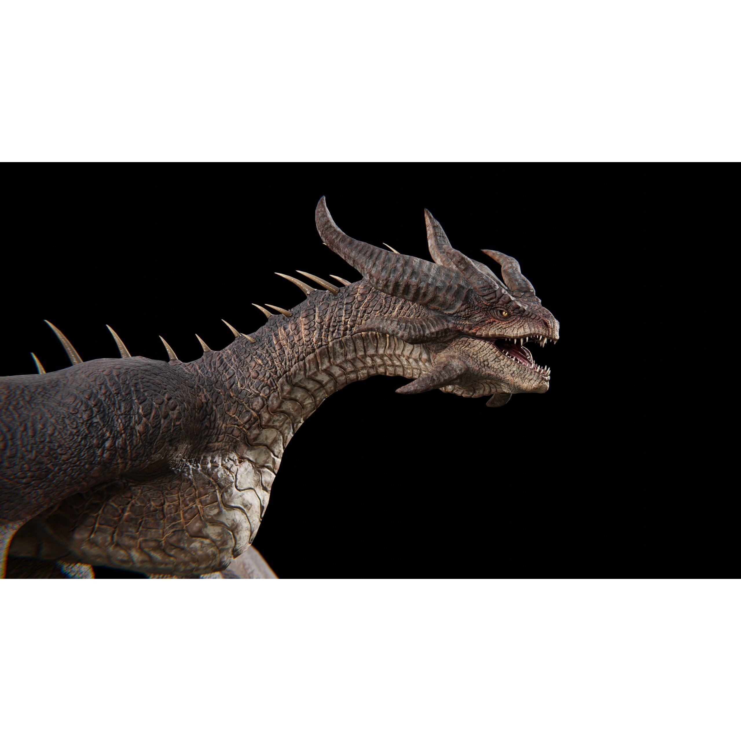 Dragon Wyvern Alpha 3D Model – Low Poly Rigged Animation, FBX - View 16