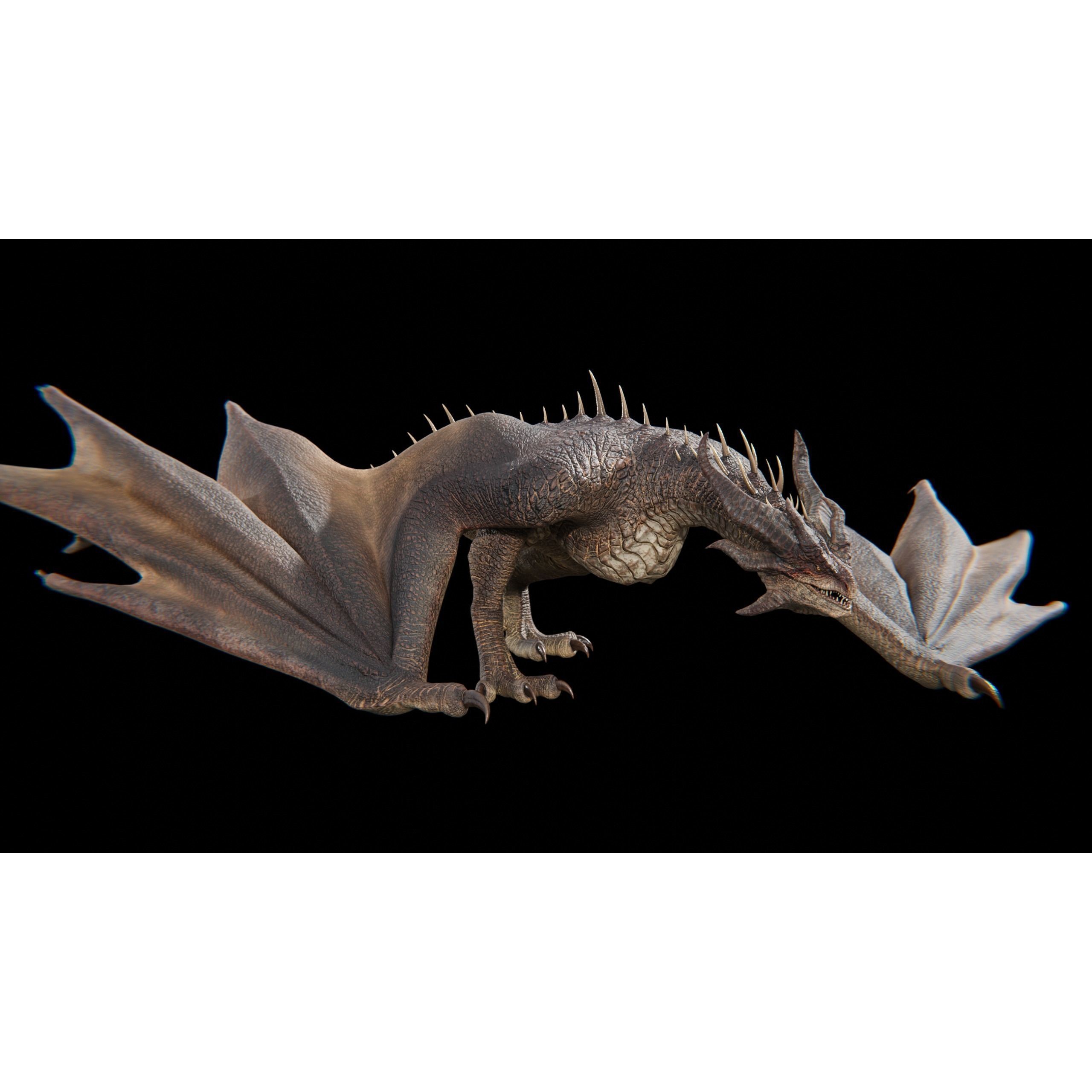 Dragon Wyvern Alpha 3D Model – Low Poly Rigged Animation, FBX - View 20