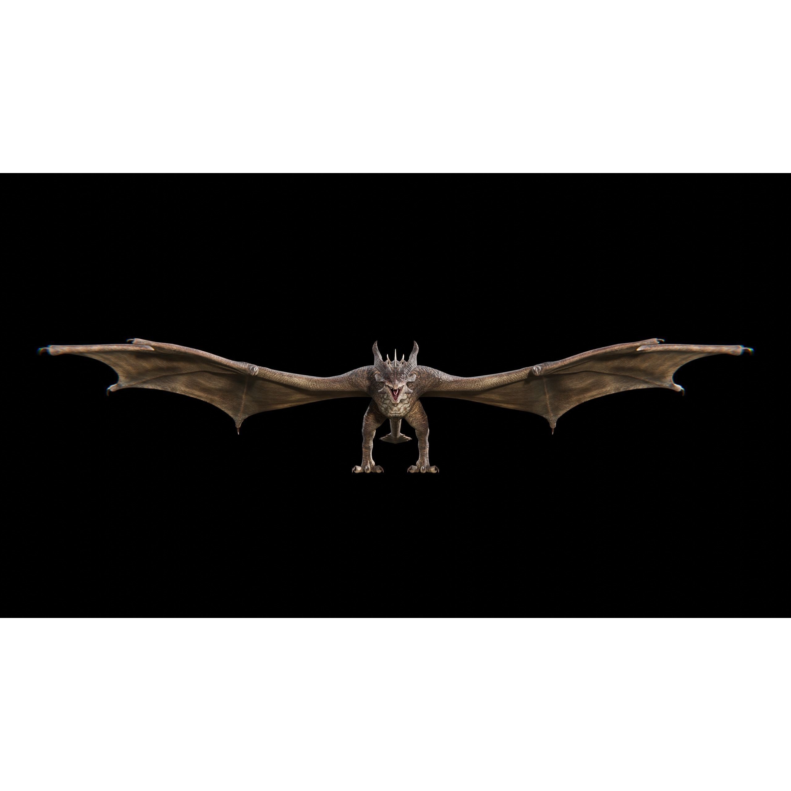 Dragon Wyvern Alpha 3D Model – Low Poly Rigged Animation, FBX - View 21
