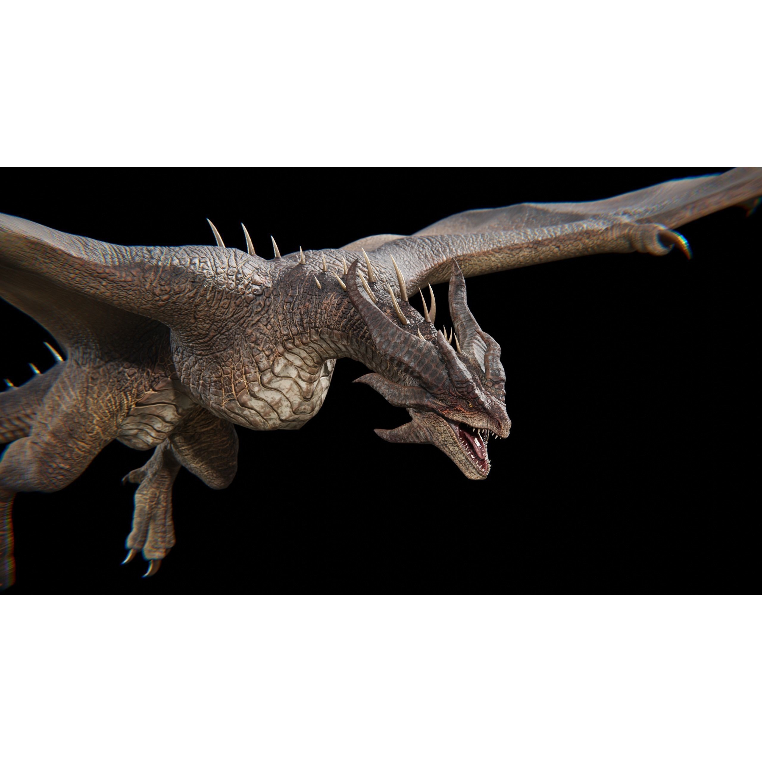 Dragon Wyvern Alpha 3D Model – Low Poly Rigged Animation, FBX - View 6