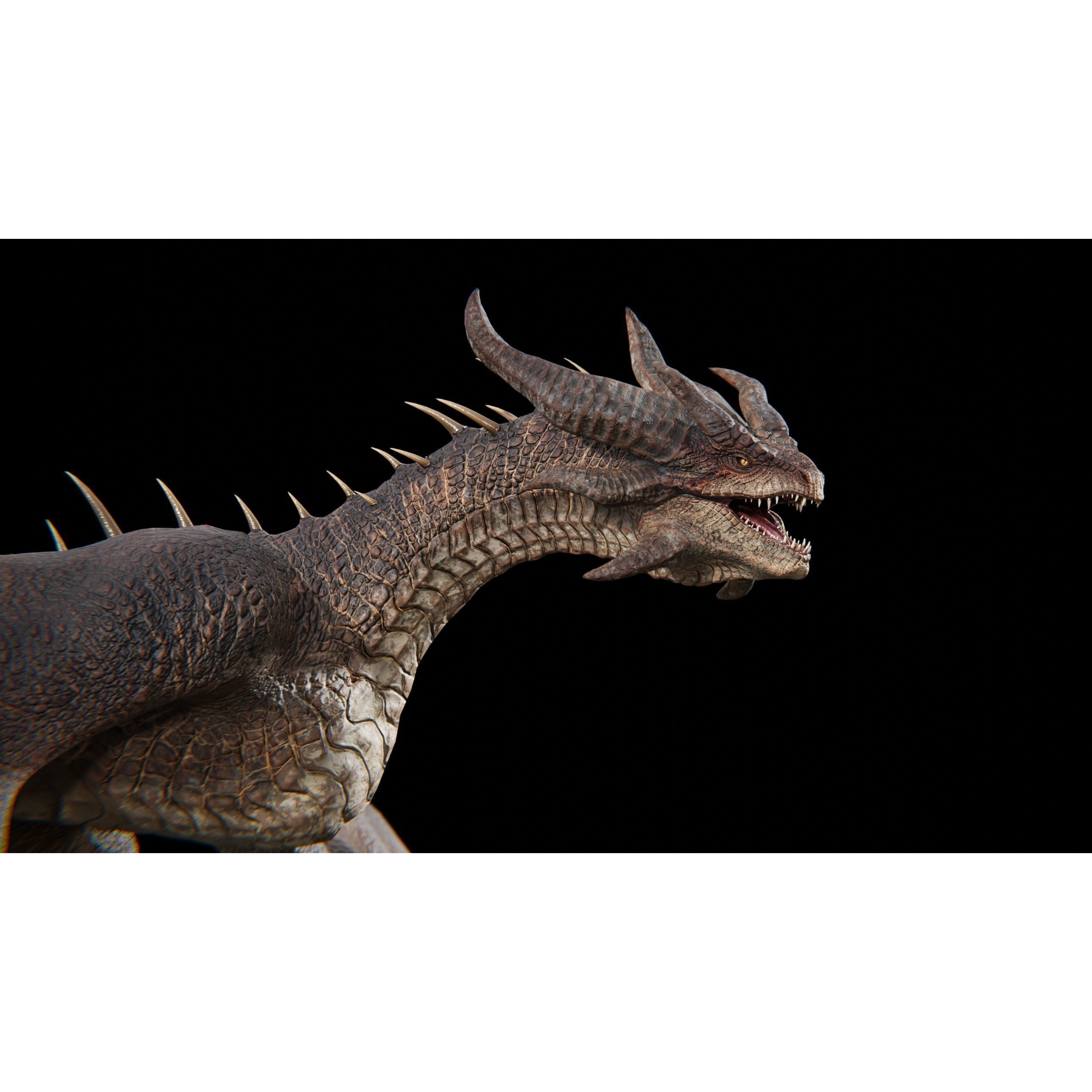 Dragon Wyvern Alpha 3D Model – Low Poly Rigged Animation, FBX - View 9