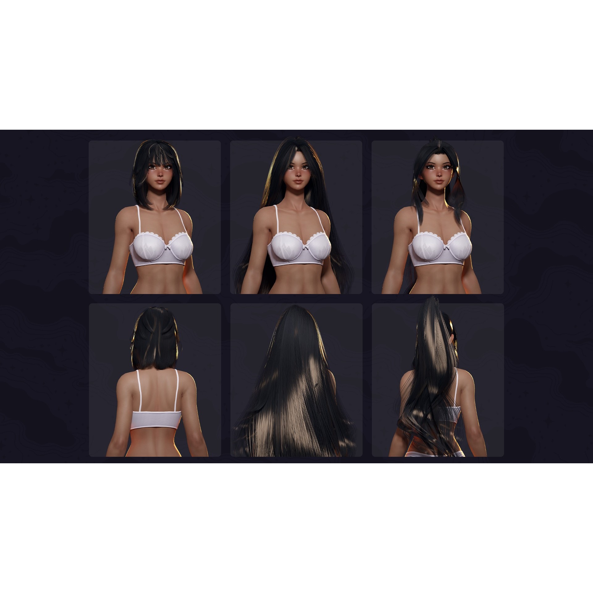 Ancient Girl Zariya - Low-Poly Game-Ready 3D Model - View 10