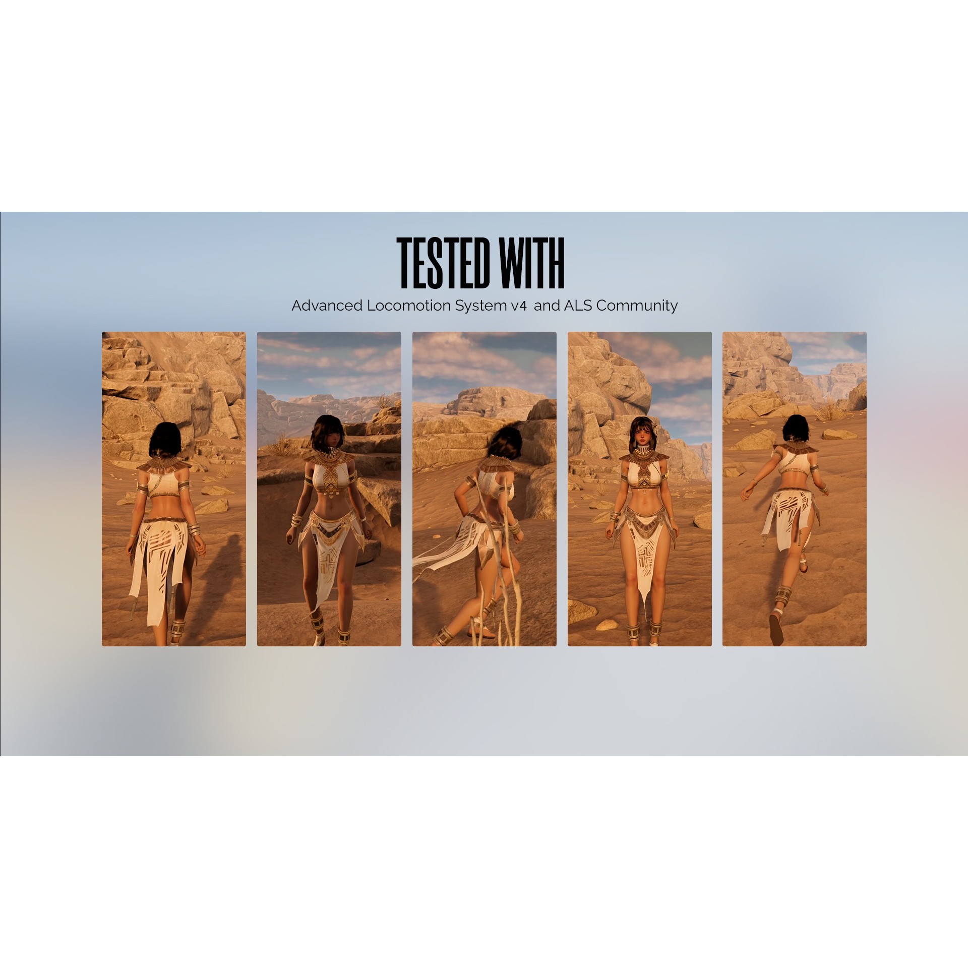 Ancient Girl Zariya - Low-Poly Game-Ready 3D Model - View 16