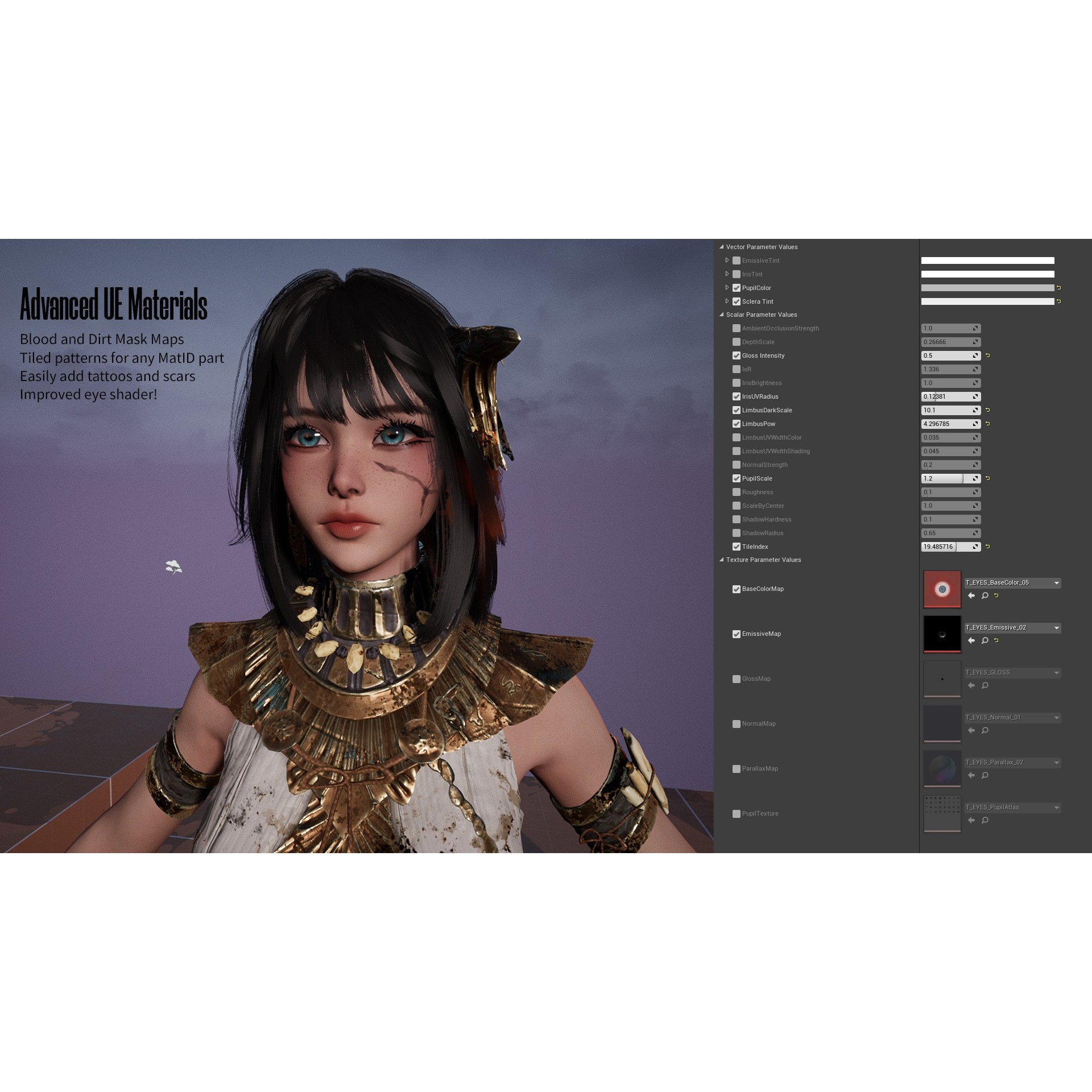 Ancient Girl Zariya - Low-Poly Game-Ready 3D Model - View 18