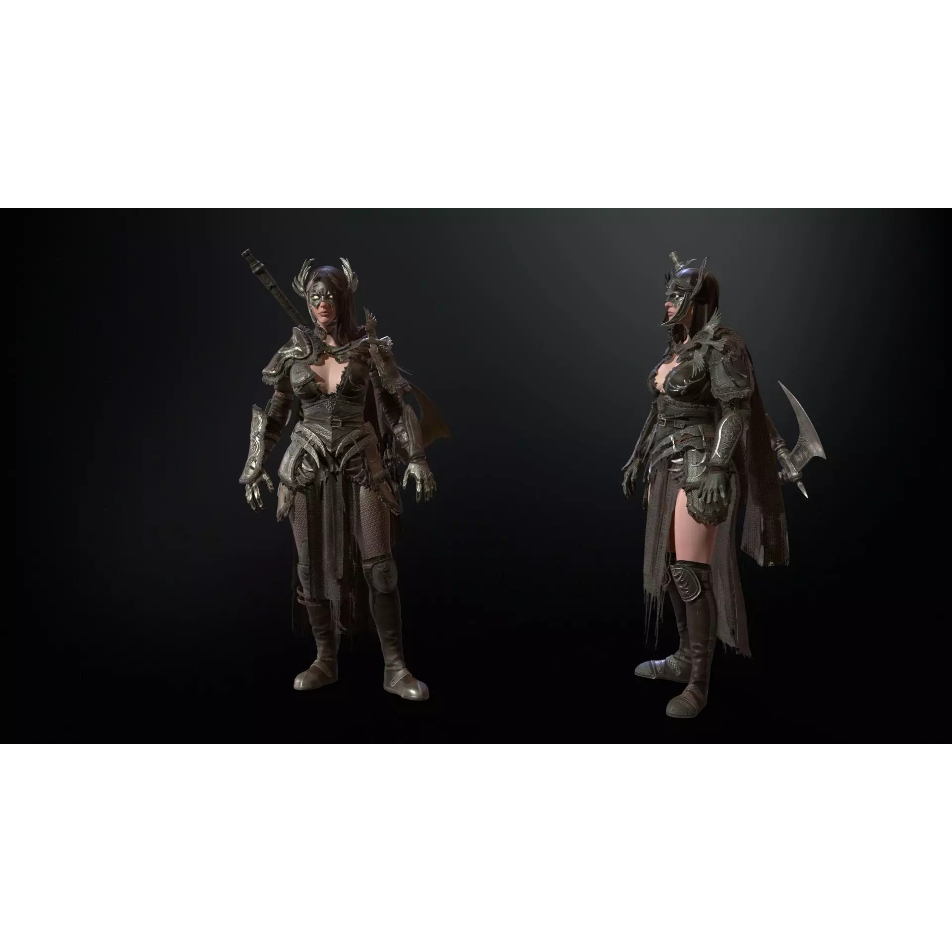 The Valkyrie - Low-Poly Game-Ready 3D Model - View 13