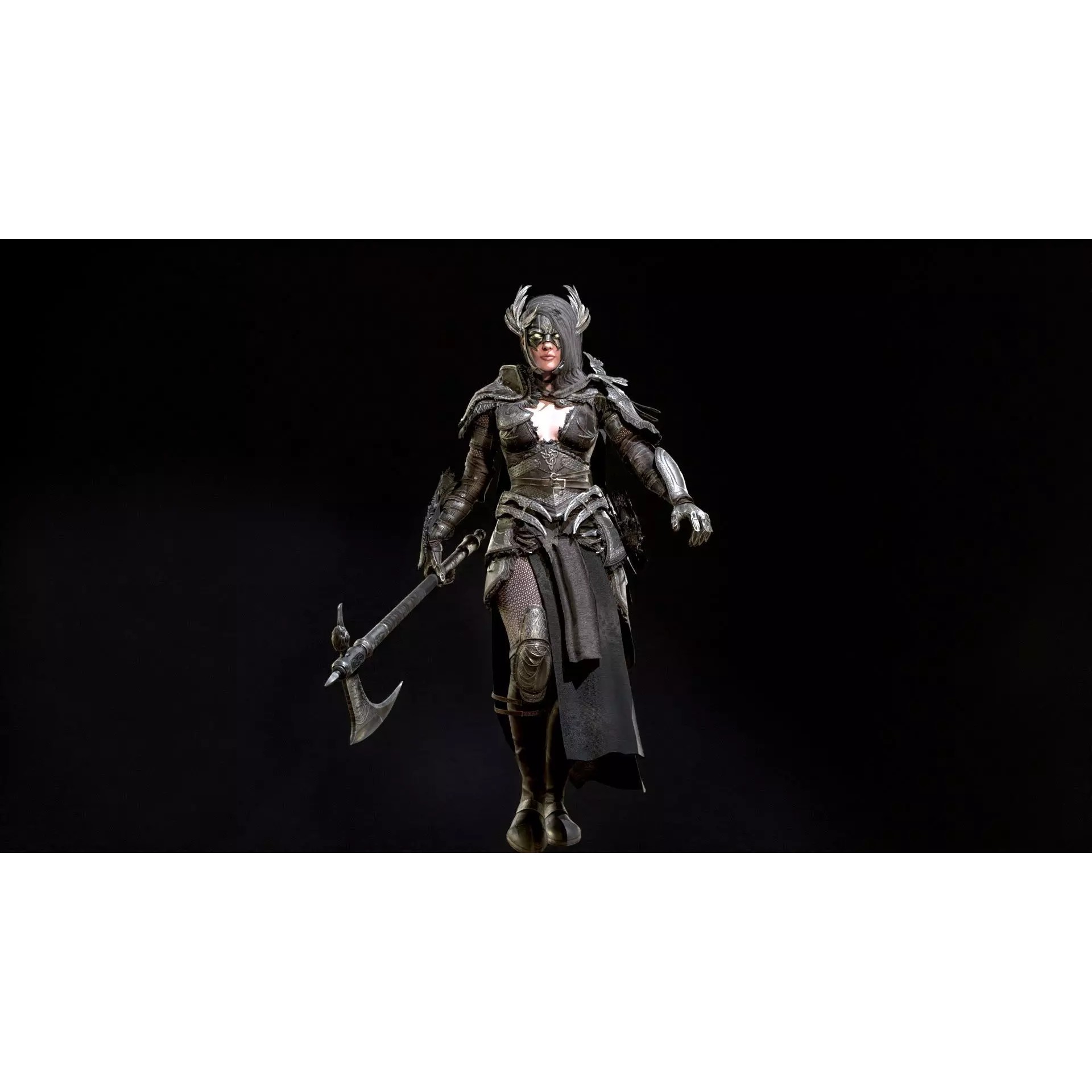 The Valkyrie - Low-Poly Game-Ready 3D Model - View 17