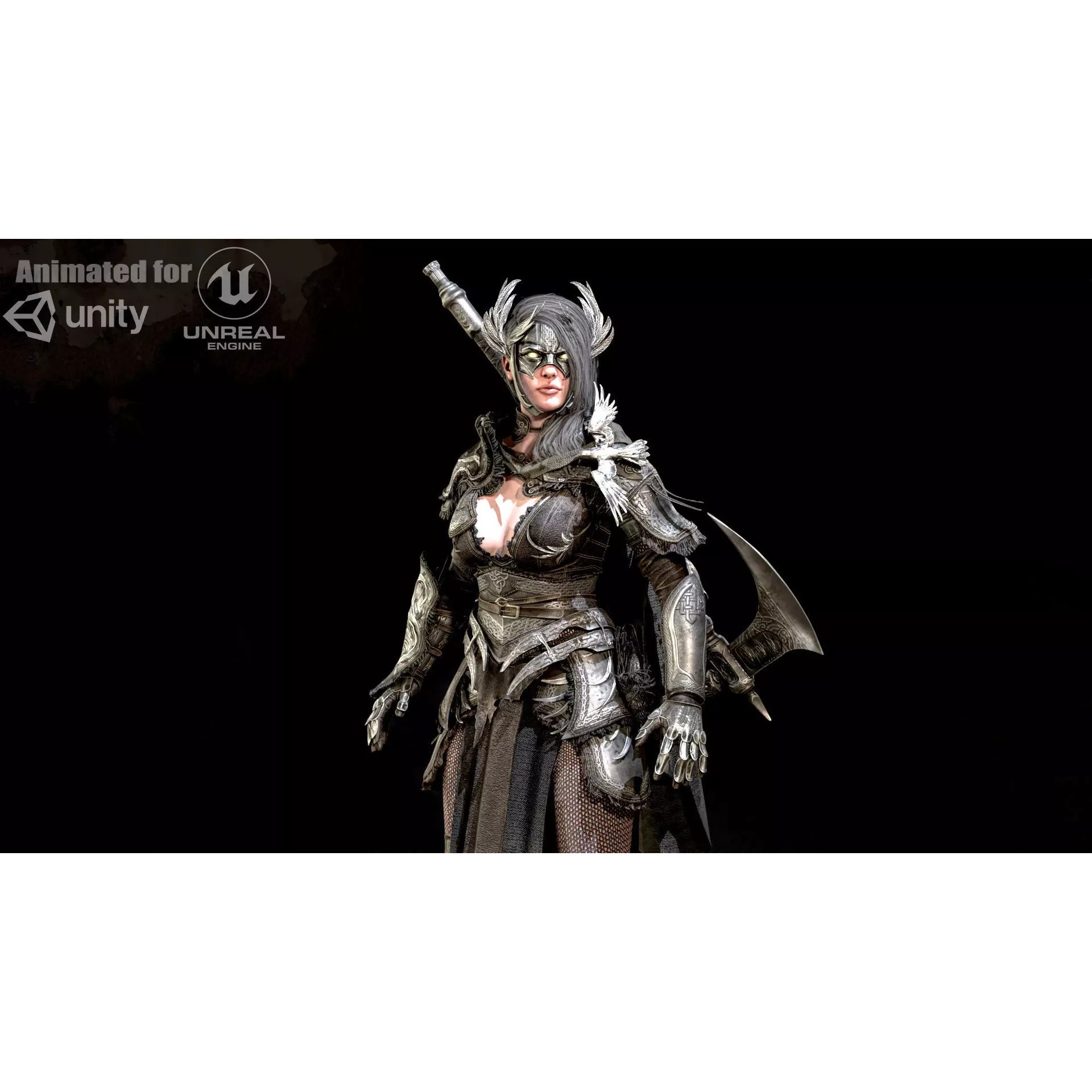 The Valkyrie - Low-Poly Game-Ready 3D Model - View 2