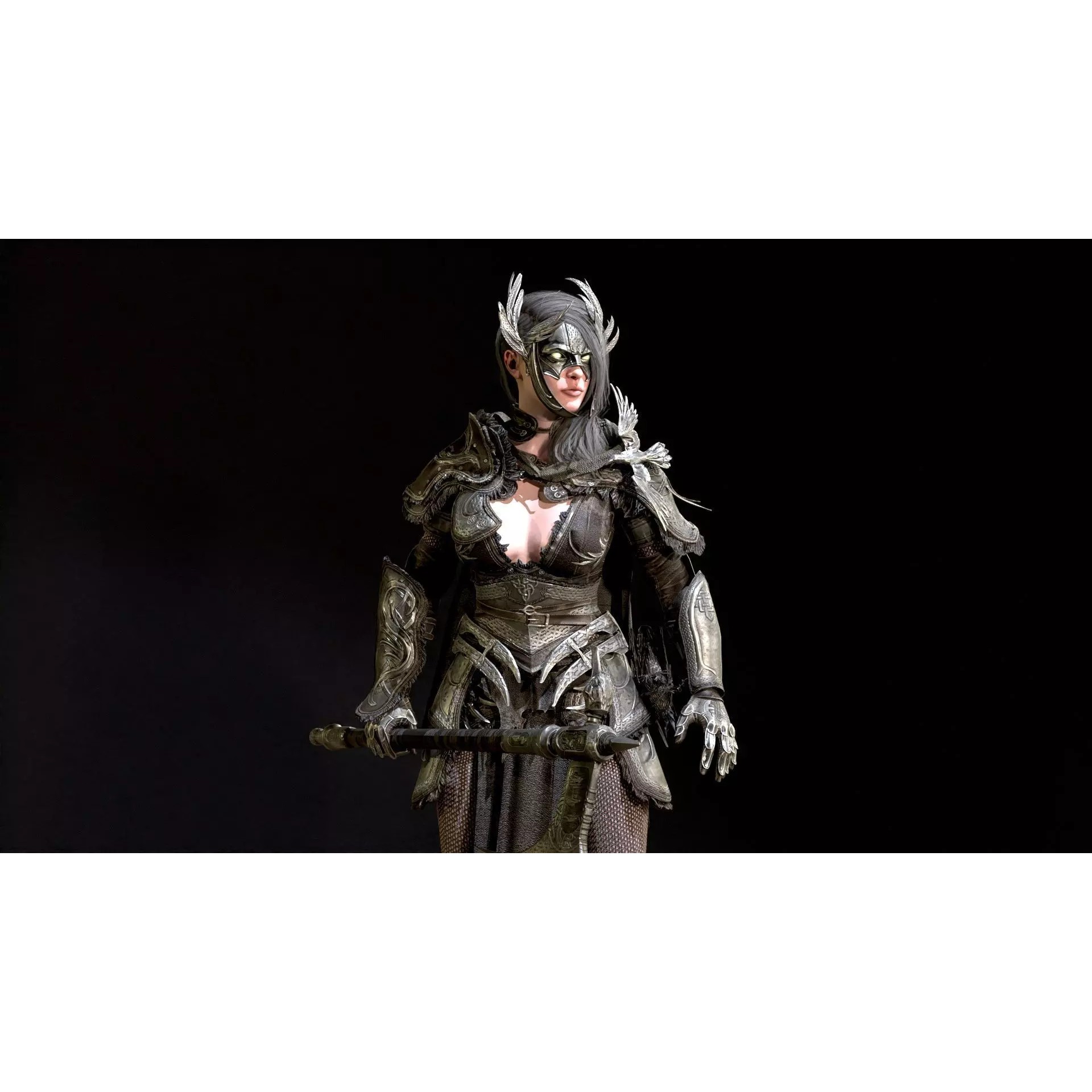 The Valkyrie - Low-Poly Game-Ready 3D Model - View 20