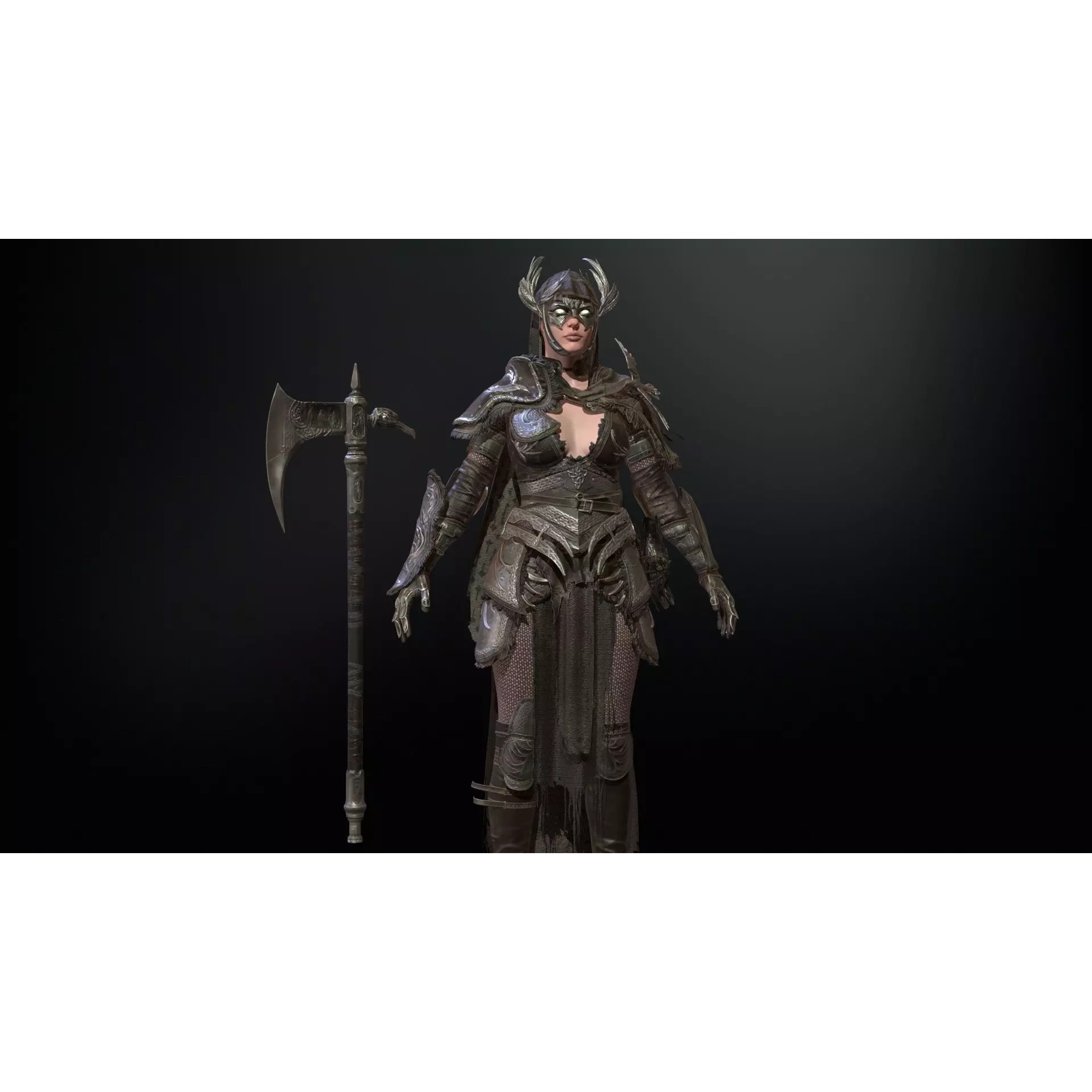 The Valkyrie - Low-Poly Game-Ready 3D Model - View 23