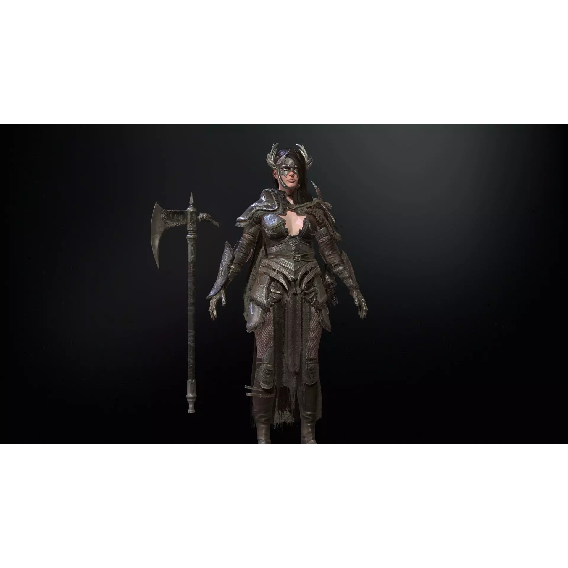 The Valkyrie - Low-Poly Game-Ready 3D Model - View 26