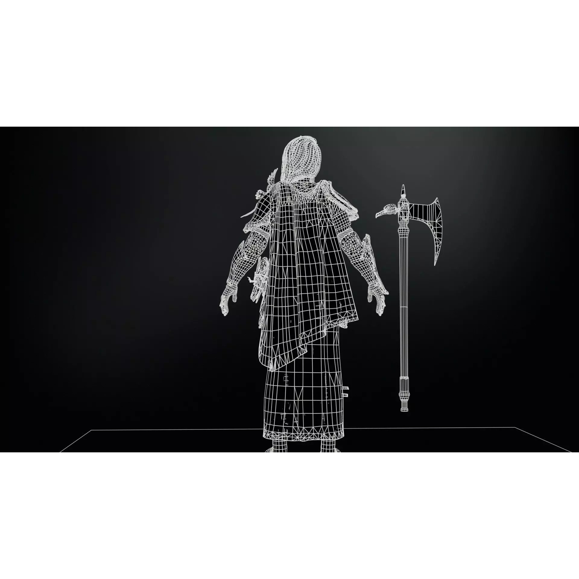 The Valkyrie - Low-Poly Game-Ready 3D Model - View 28