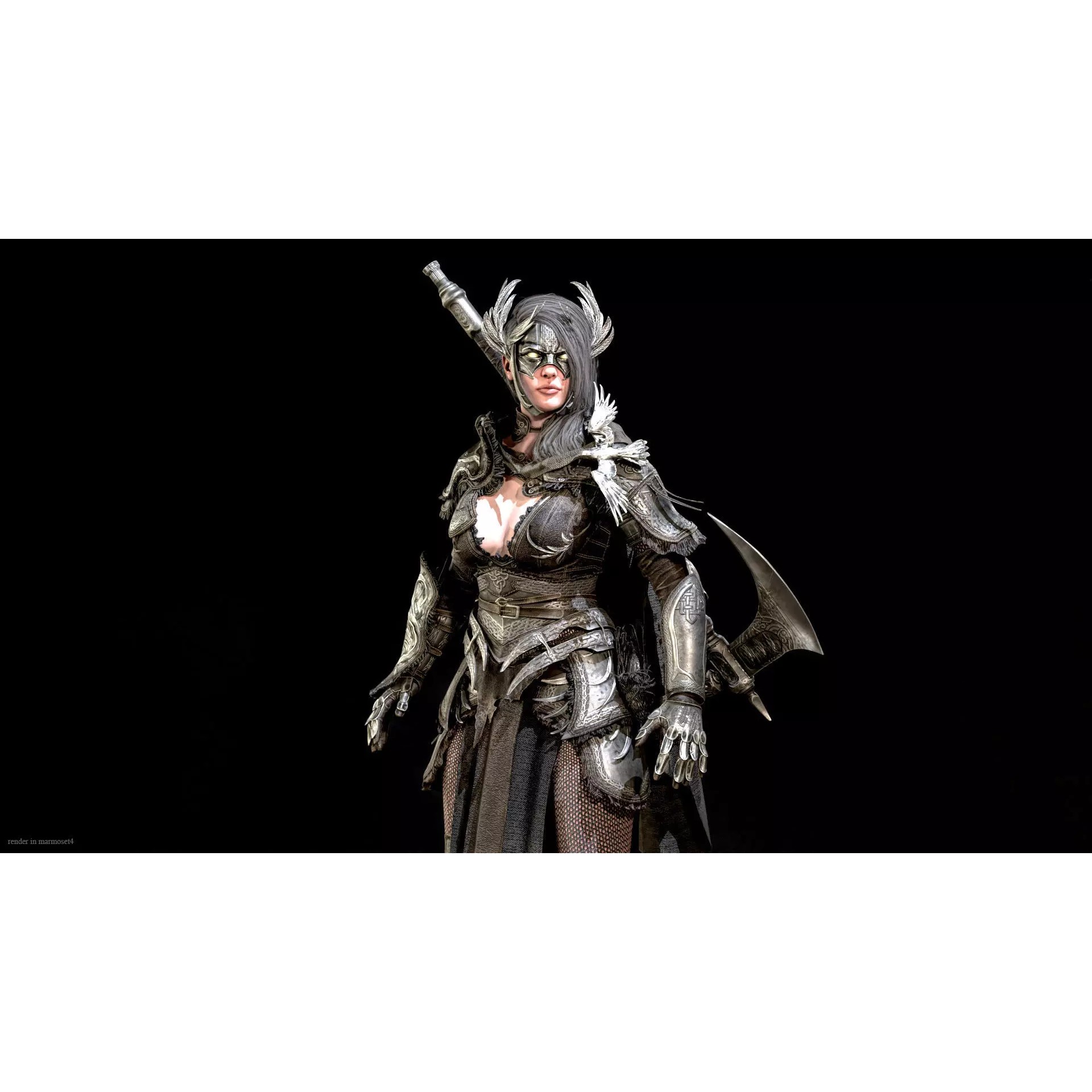 The Valkyrie - Low-Poly Game-Ready 3D Model - View 3