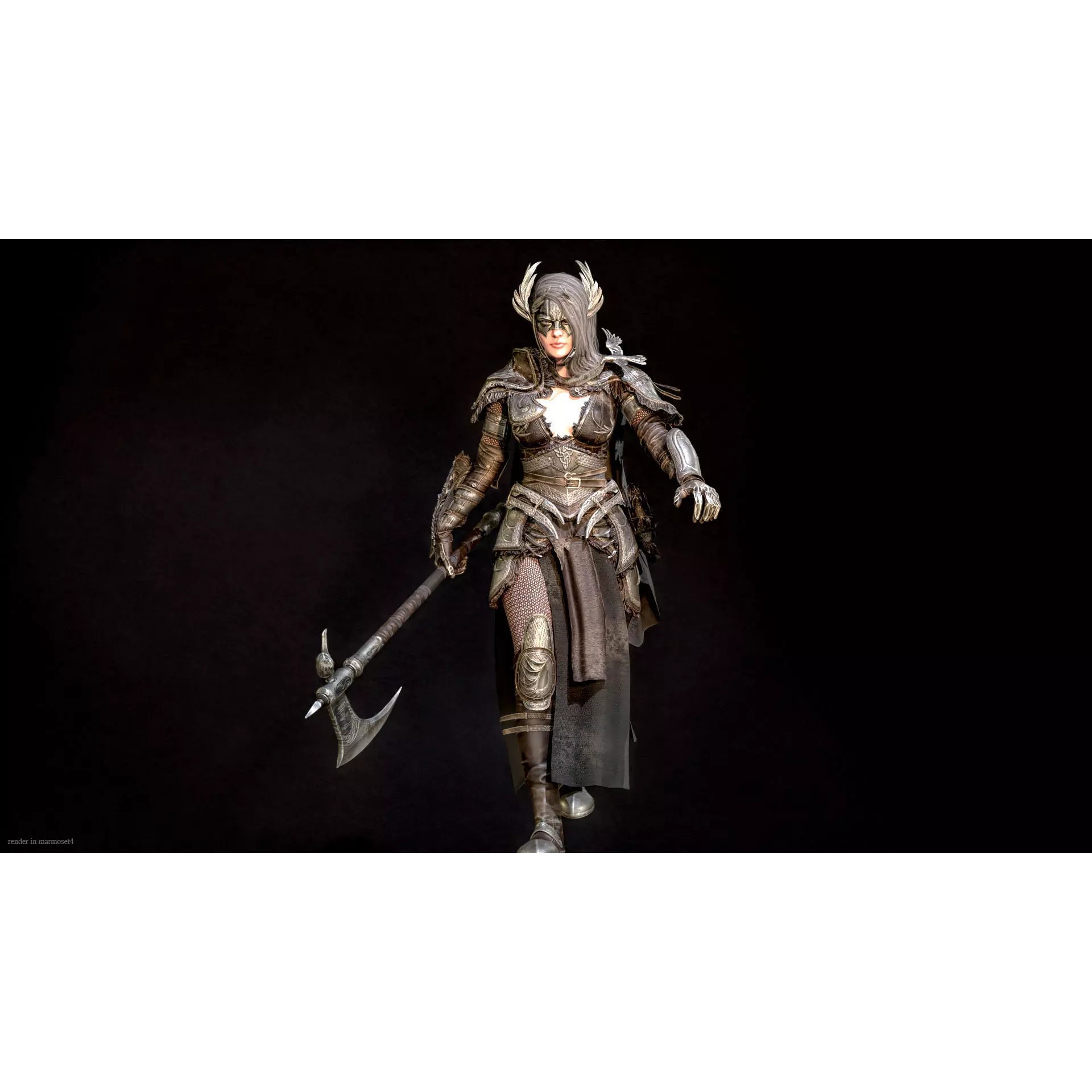 The Valkyrie - Low-Poly Game-Ready 3D Model - View 4