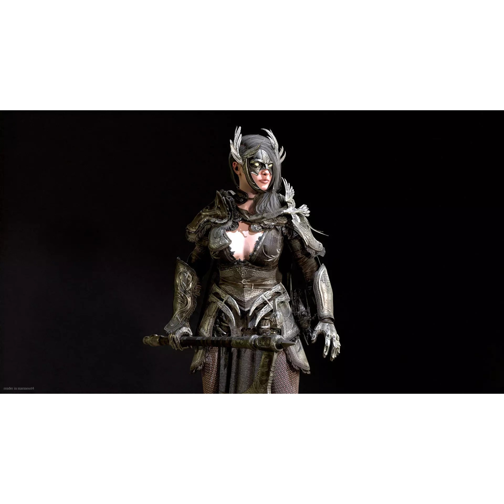 The Valkyrie - Low-Poly Game-Ready 3D Model - View 6