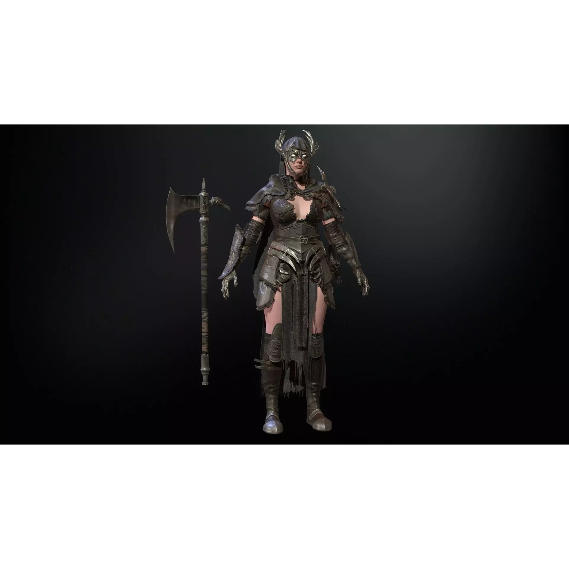 The Valkyrie - Low-Poly Game-Ready 3D Model - View 7