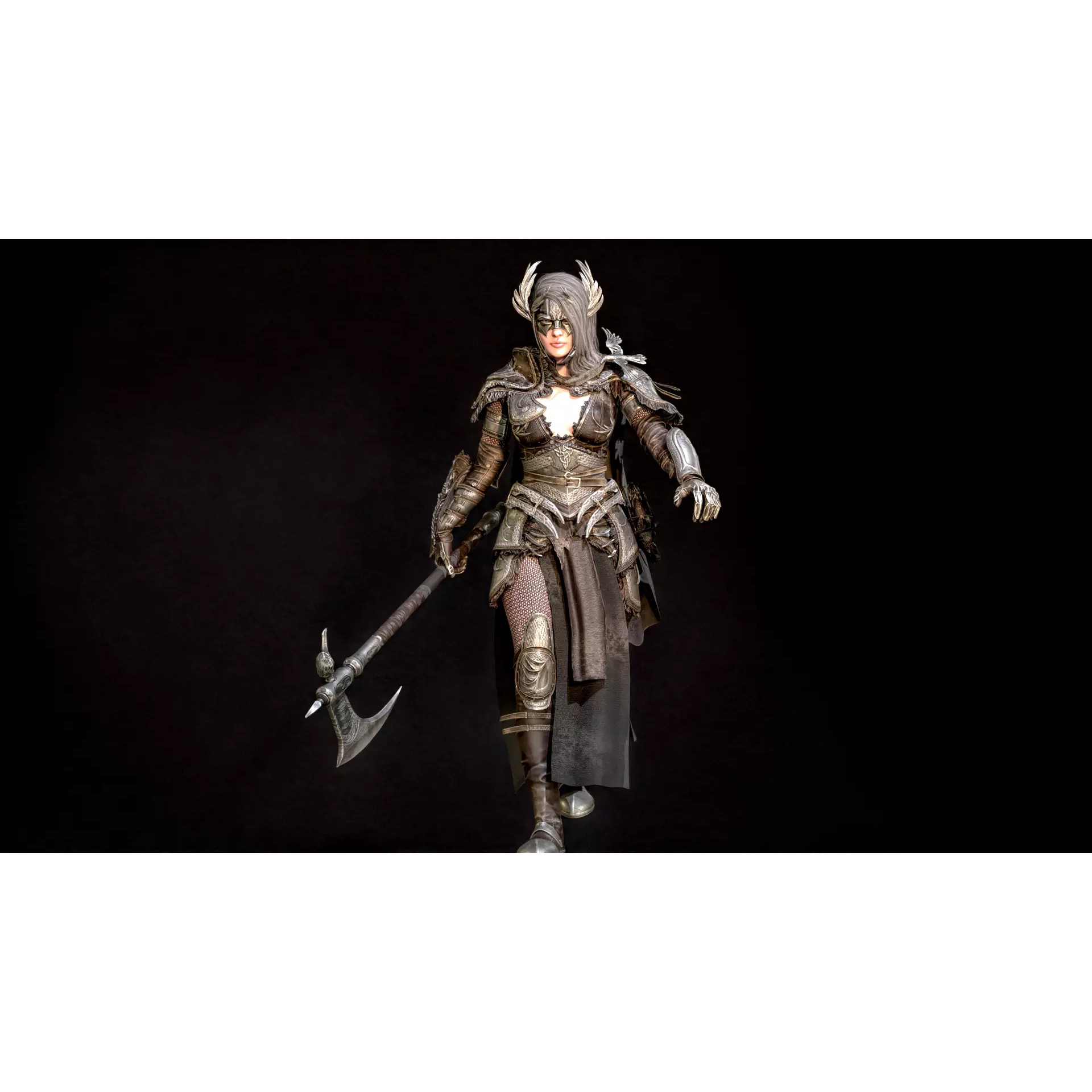 The Valkyrie - Low-Poly Game-Ready 3D Model - View 8