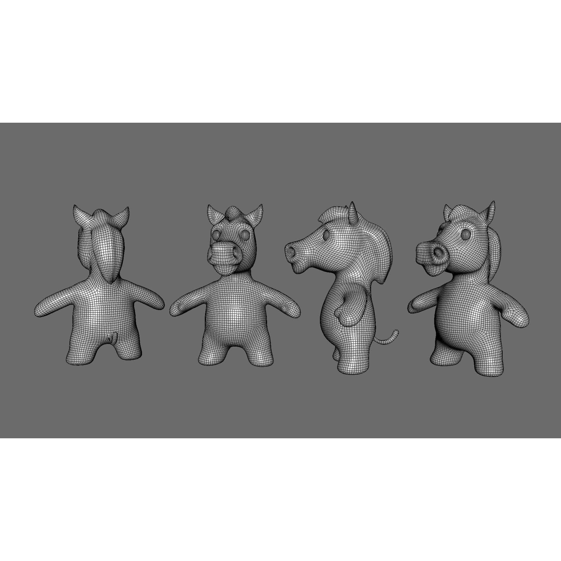 Little Animal Baby 3D Model – Low Poly Animated Pack, FBX, Blender