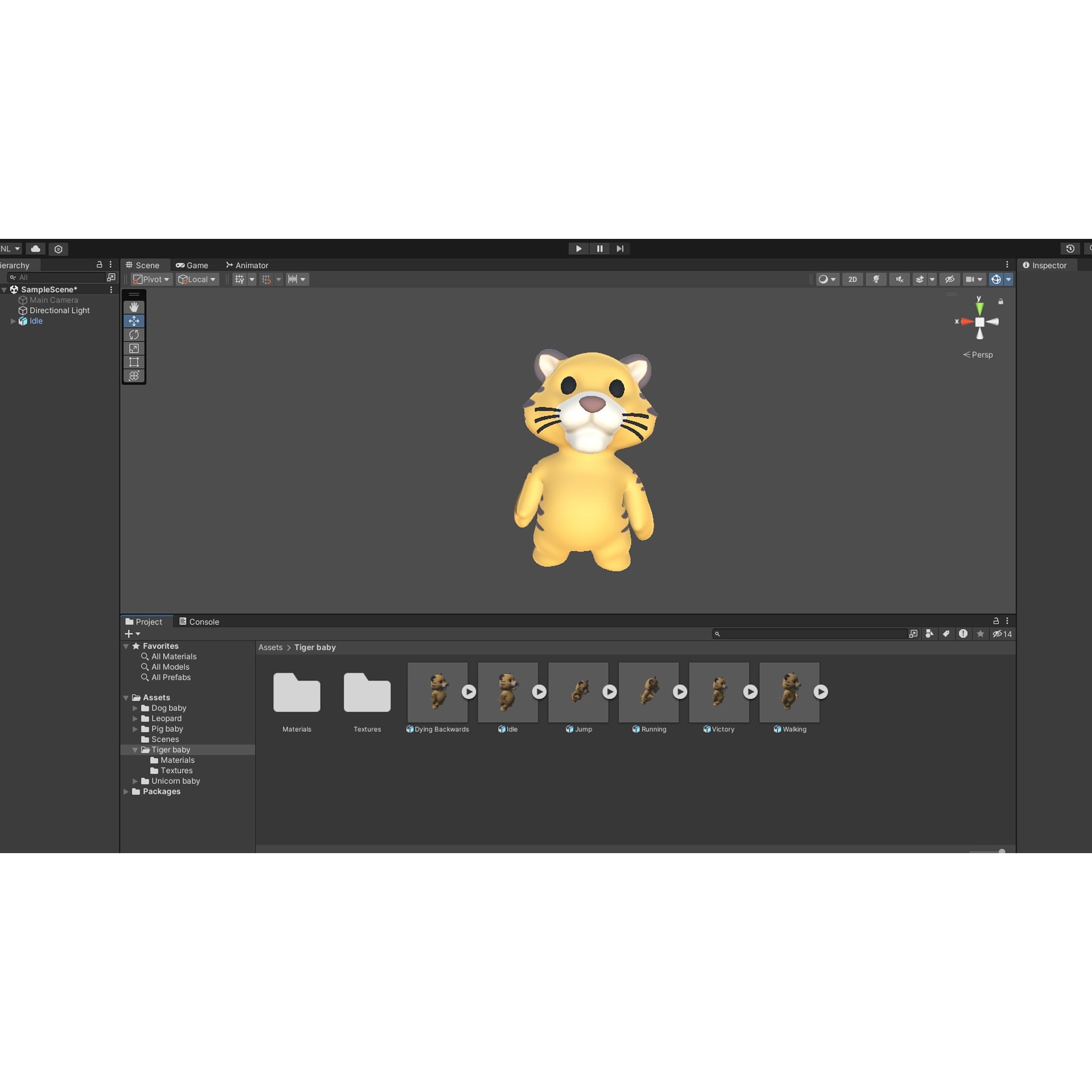 Little Animal Baby 3D Model – Low Poly Animated Pack, FBX, Blender - View 40