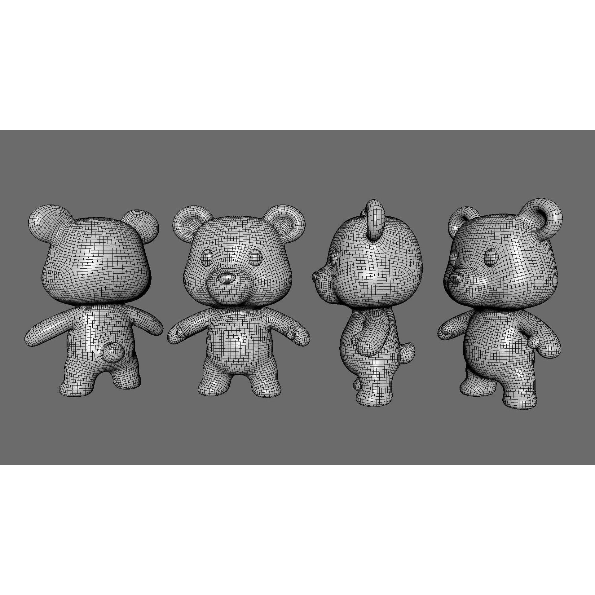 Little Animal Baby 3D Model – Low Poly Animated Pack, FBX, Blender - View 45