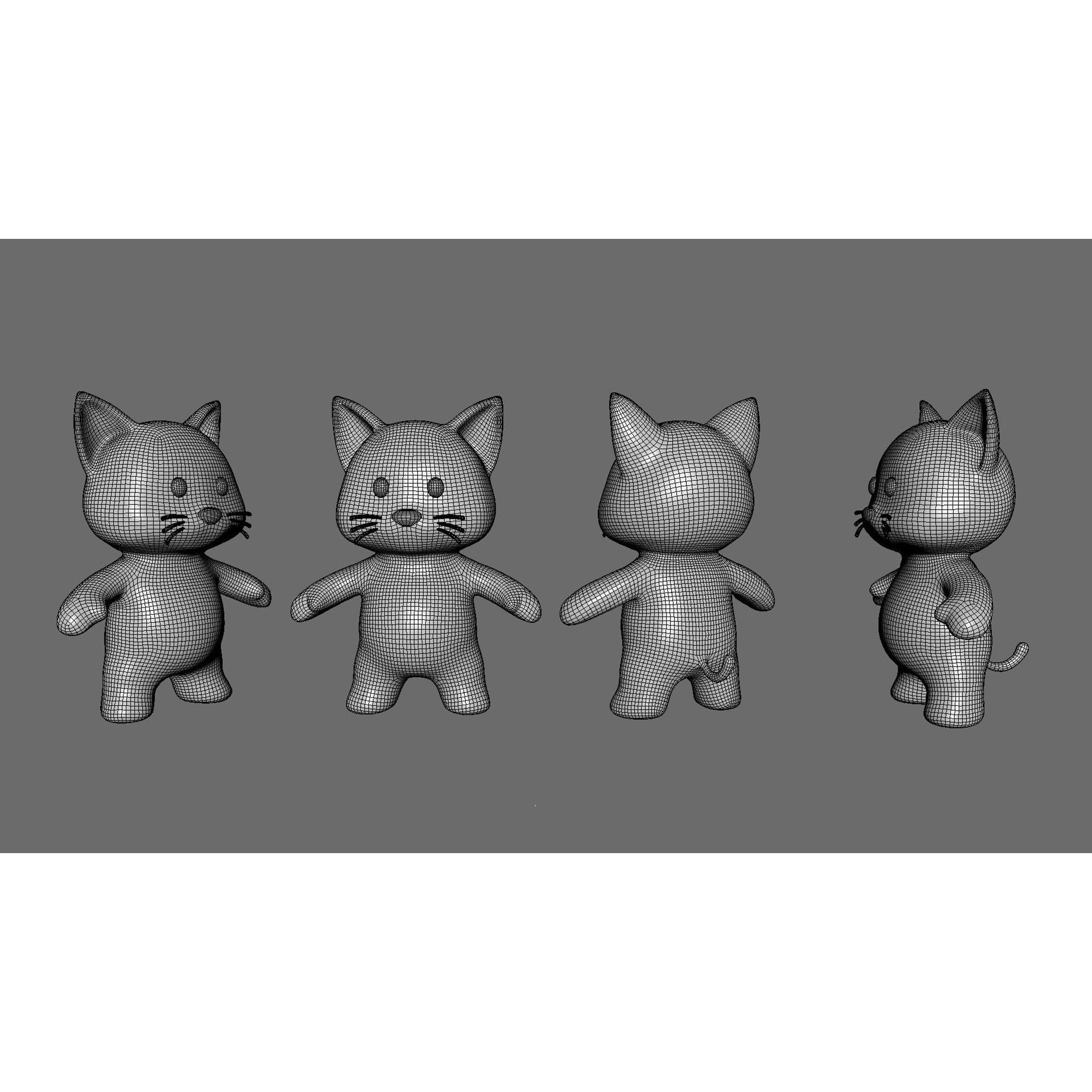 Little Animal Baby 3D Model – Low Poly Animated Pack, FBX, Blender - View 51