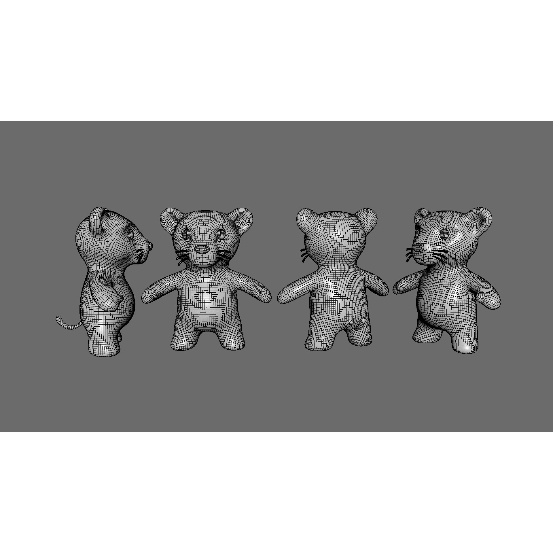 Little Animal Baby 3D Model – Low Poly Animated Pack, FBX, Blender - View 53