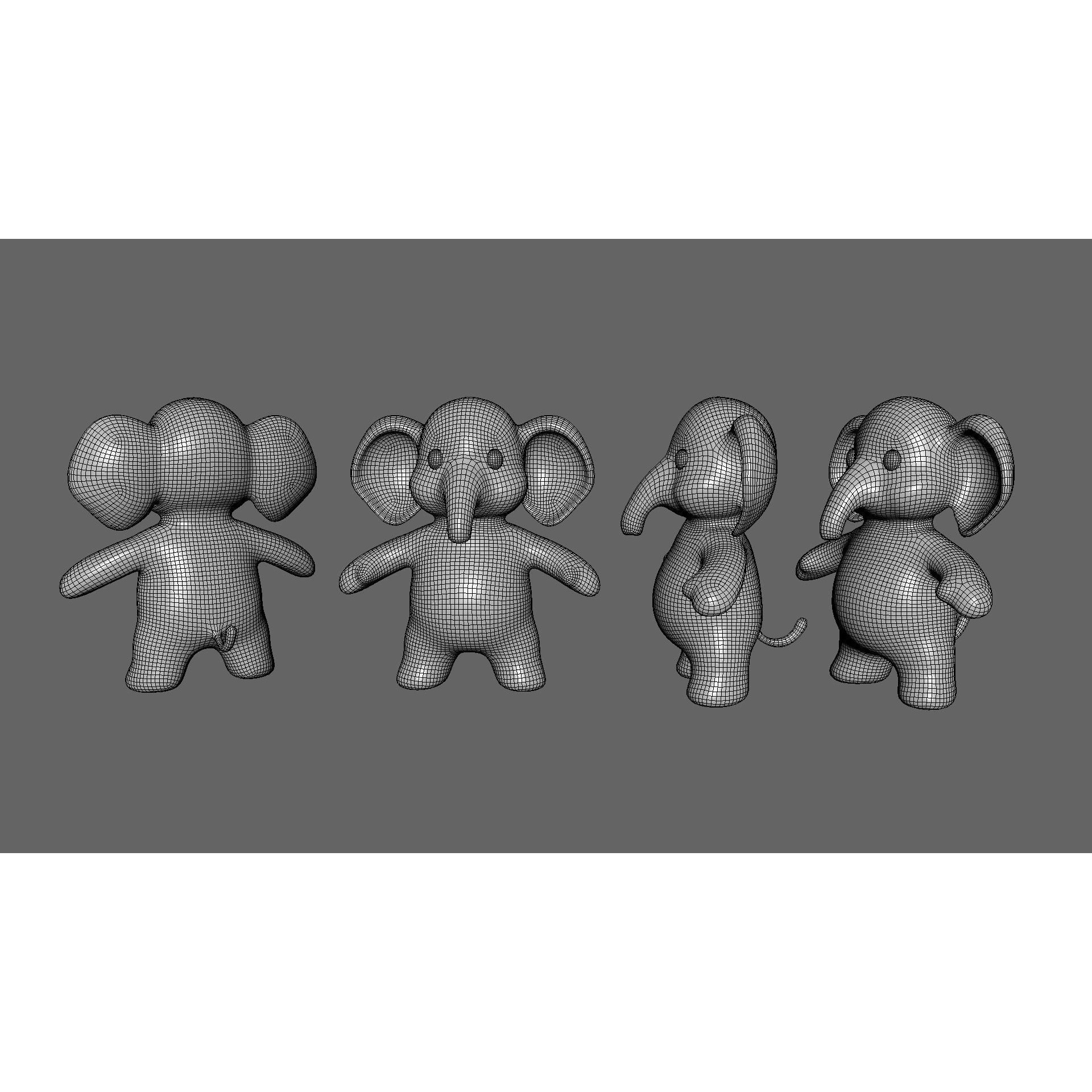 Little Animal Baby 3D Model – Low Poly Animated Pack, FBX, Blender - View 55