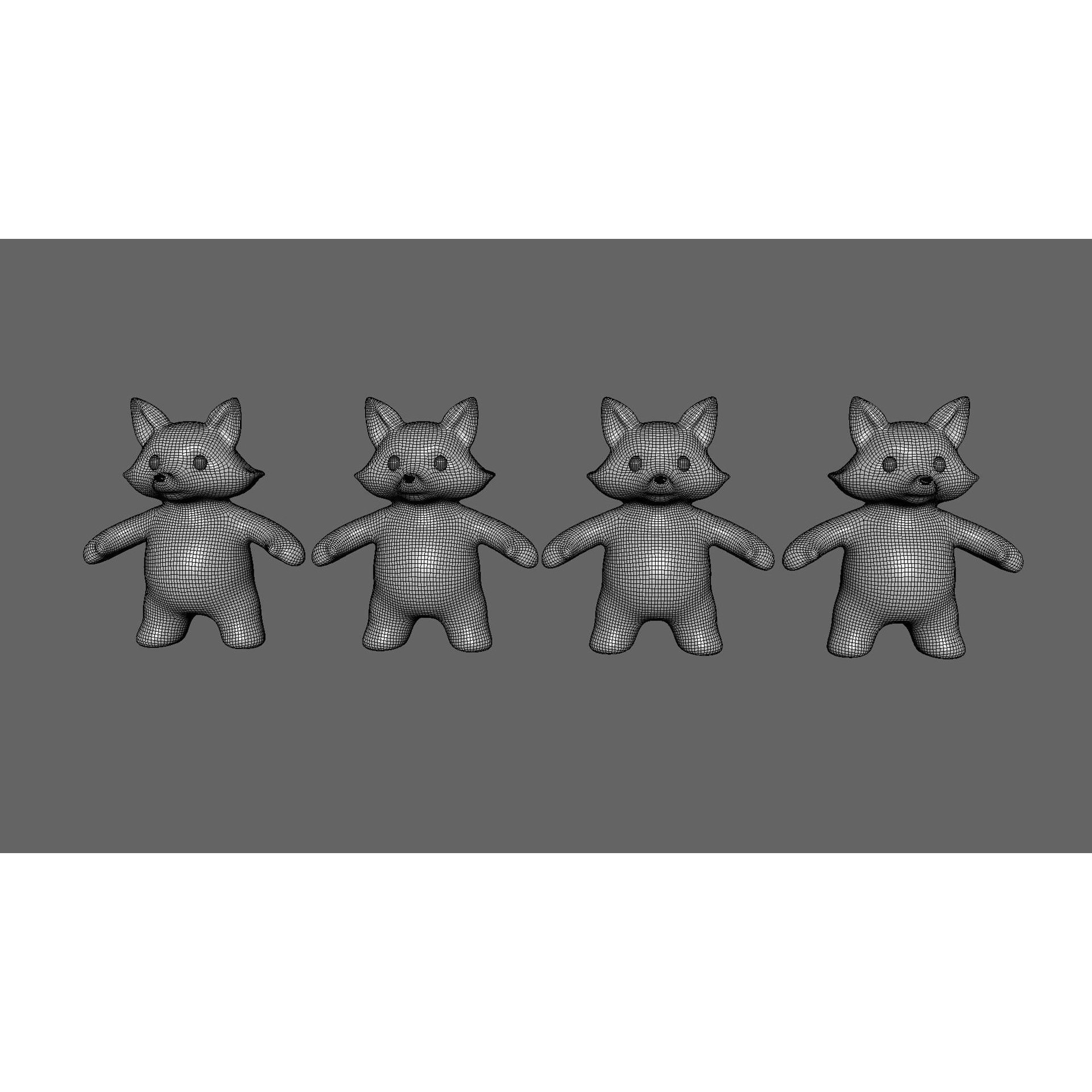 Little Animal Baby 3D Model – Low Poly Animated Pack, FBX, Blender - View 57