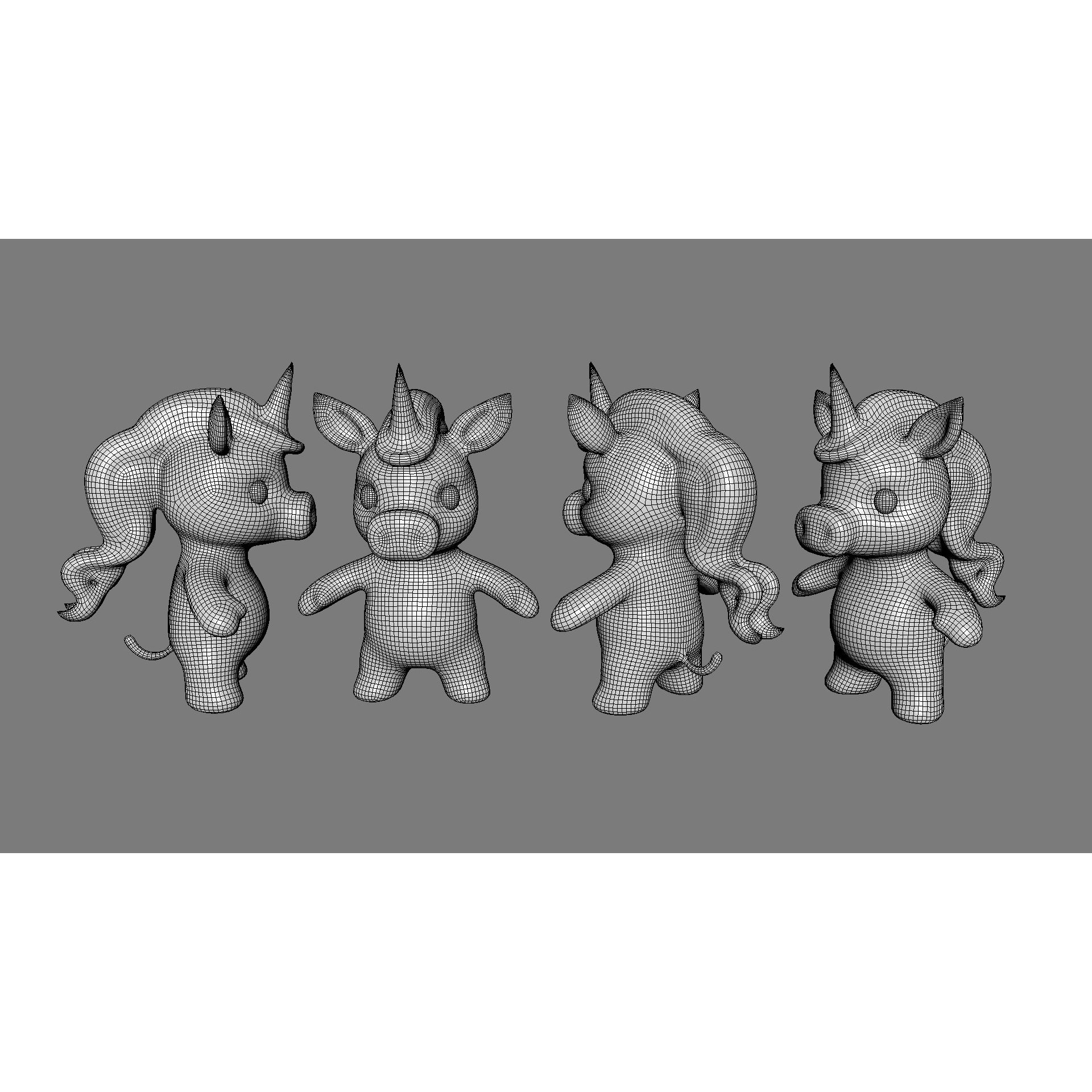 Little Animal Baby 3D Model – Low Poly Animated Pack, FBX, Blender - View 59