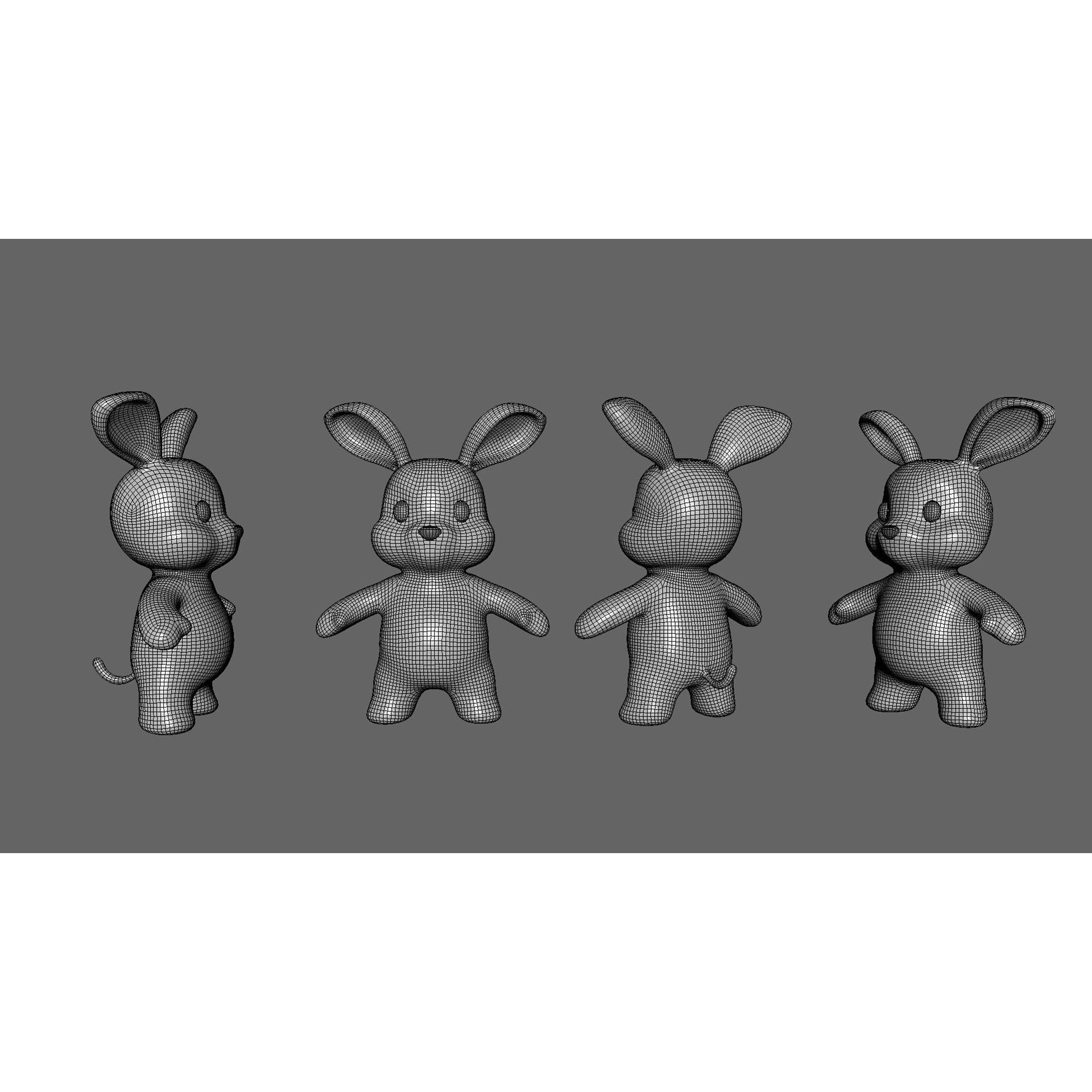 Little Animal Baby 3D Model – Low Poly Animated Pack, FBX, Blender - View 60