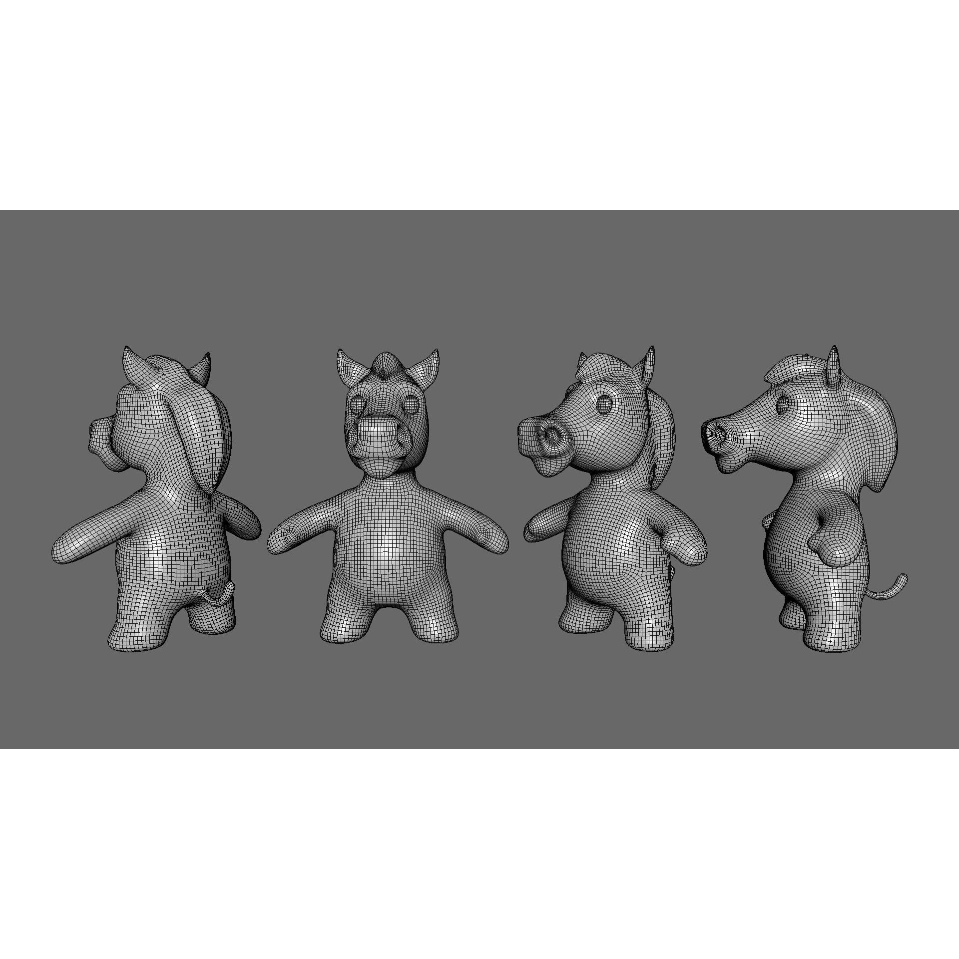 Little Animal Baby 3D Model – Low Poly Animated Pack, FBX, Blender - View 66