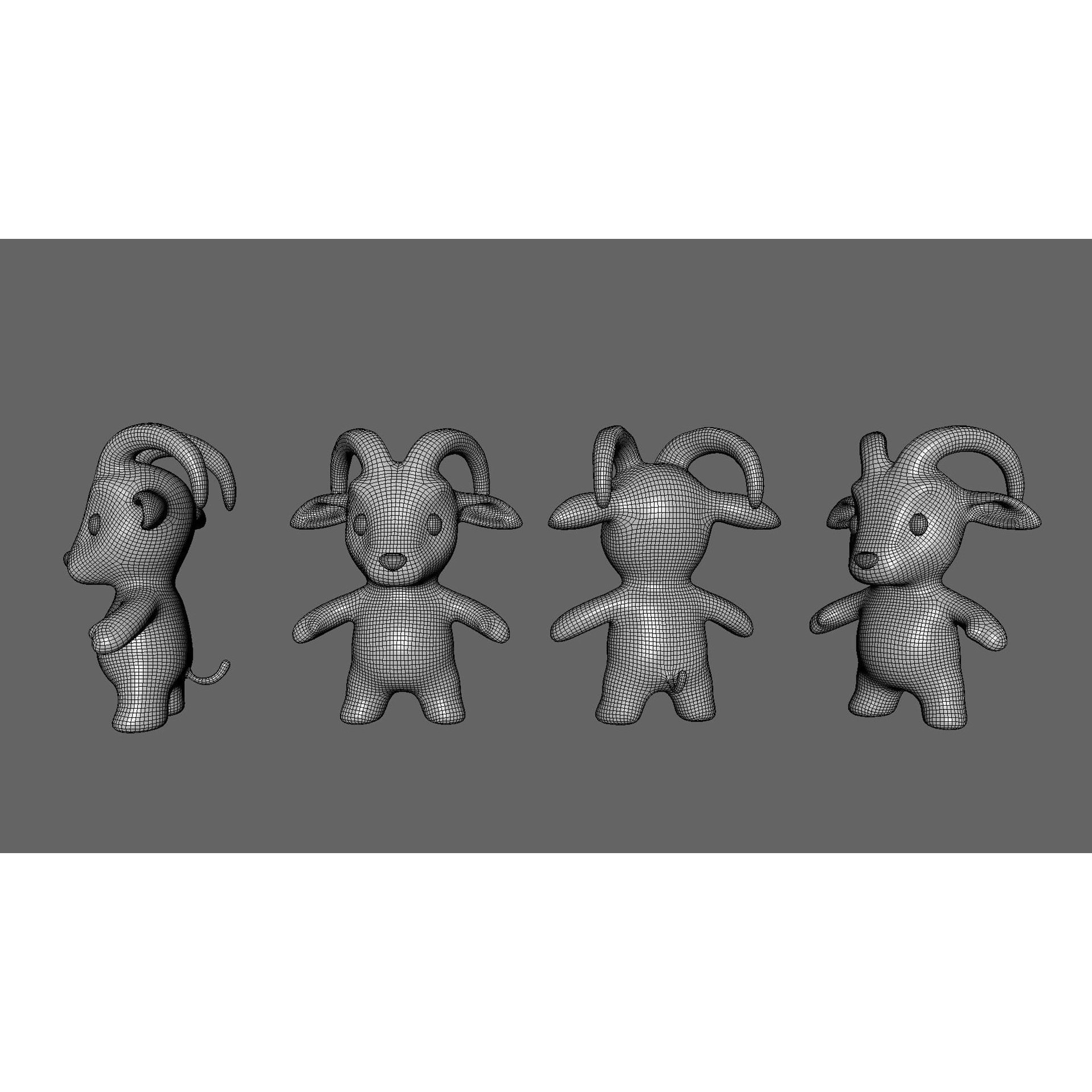 Little Animal Baby 3D Model – Low Poly Animated Pack, FBX, Blender - View 67