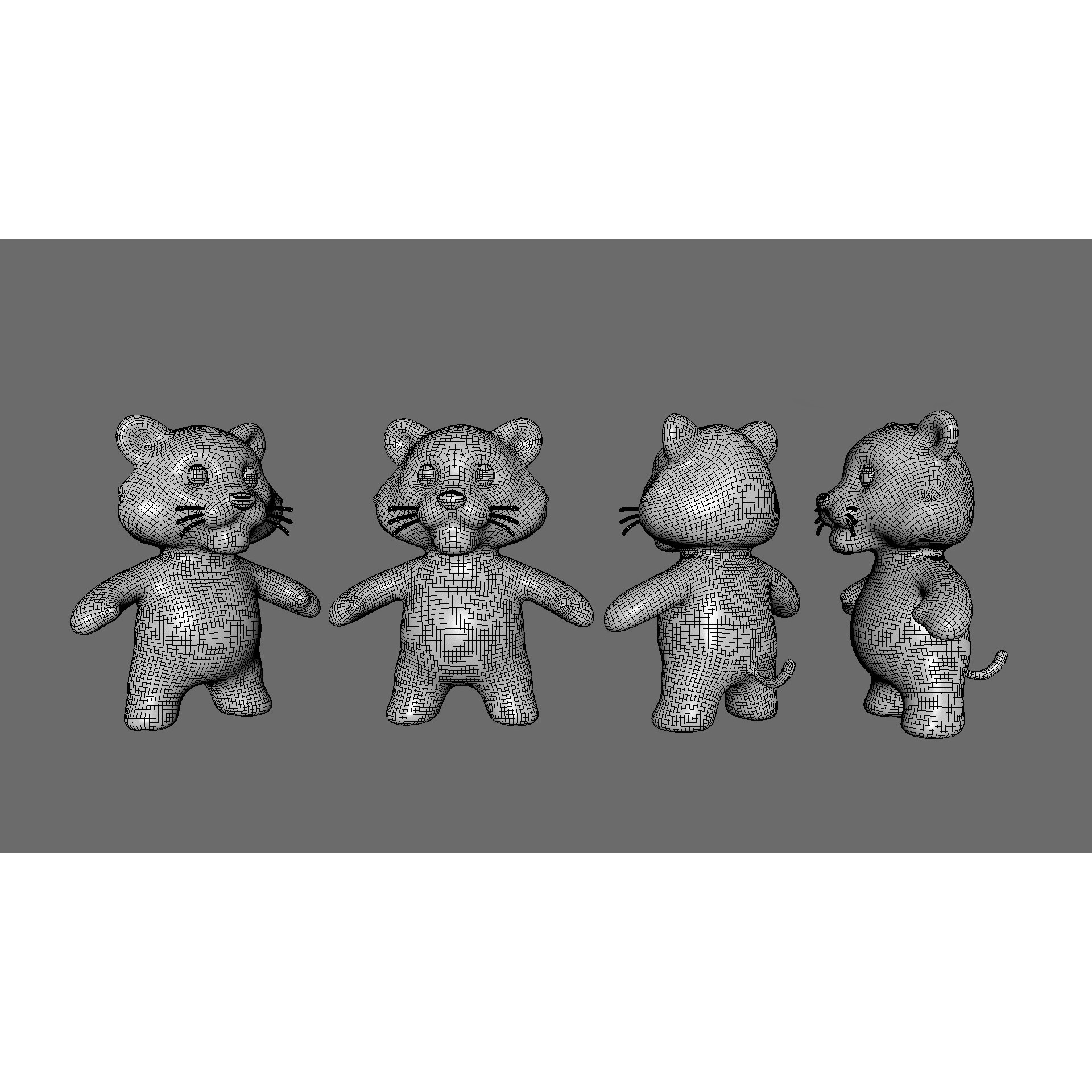 Little Animal Baby 3D Model – Low Poly Animated Pack, FBX, Blender - View 68