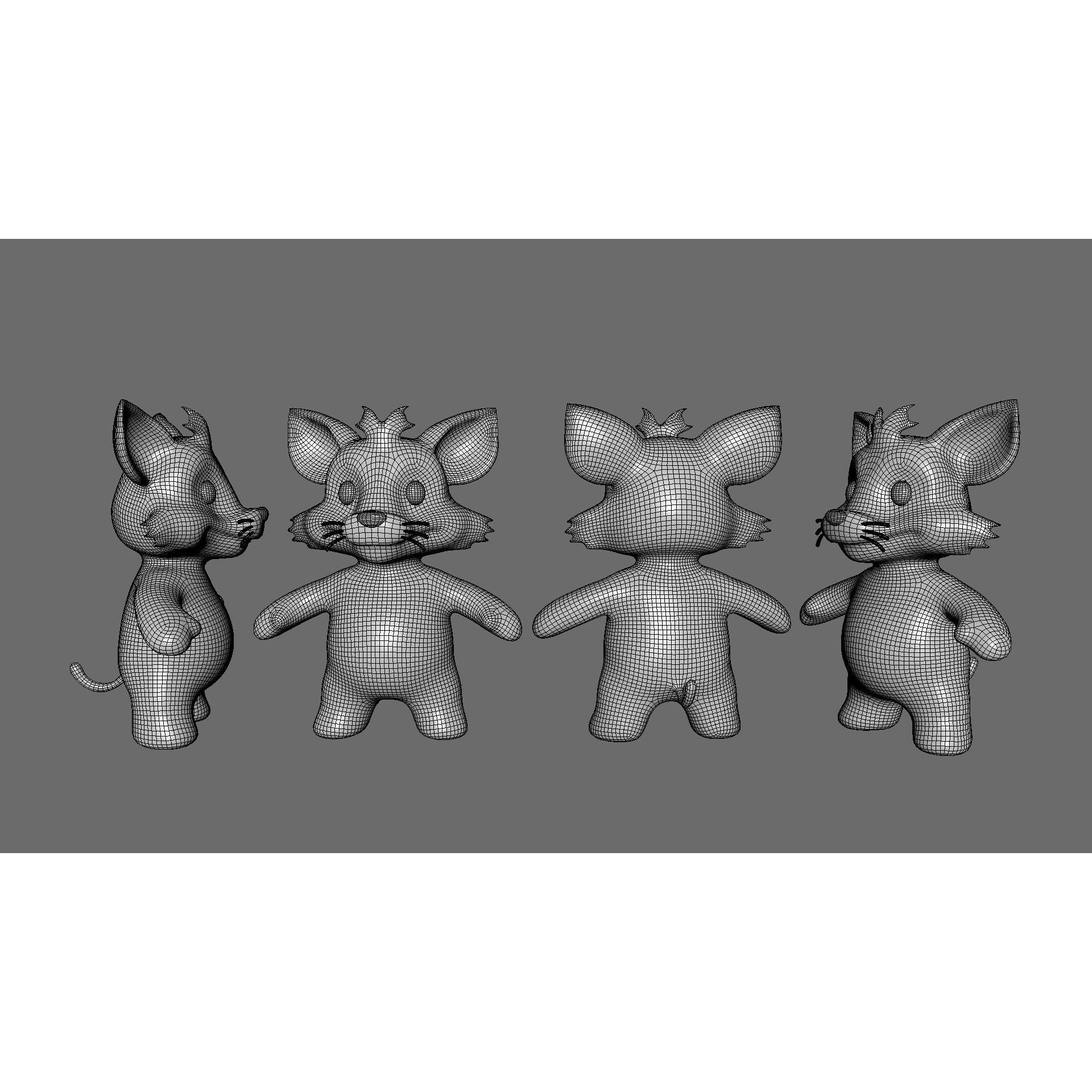 Little Animal Baby 3D Model – Low Poly Animated Pack, FBX, Blender - View 71