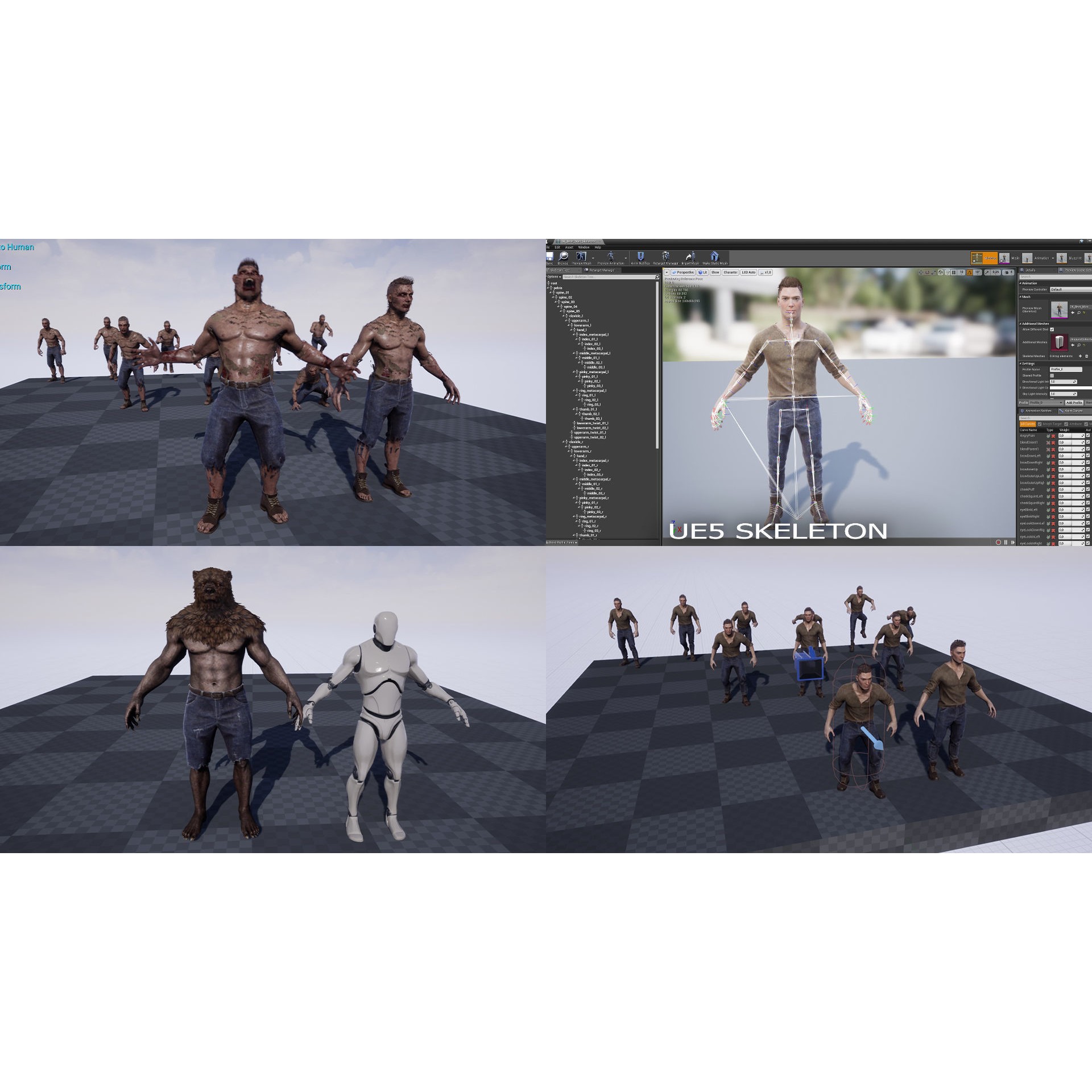 Bear Man 3D Model – Low Poly Game Ready Character with Transformation
