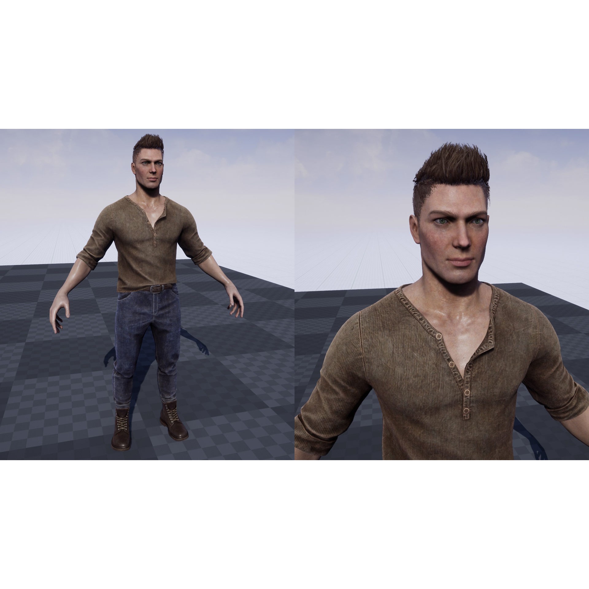Bear Man 3D Model – Low Poly Game Ready Character with Transformation - View 13