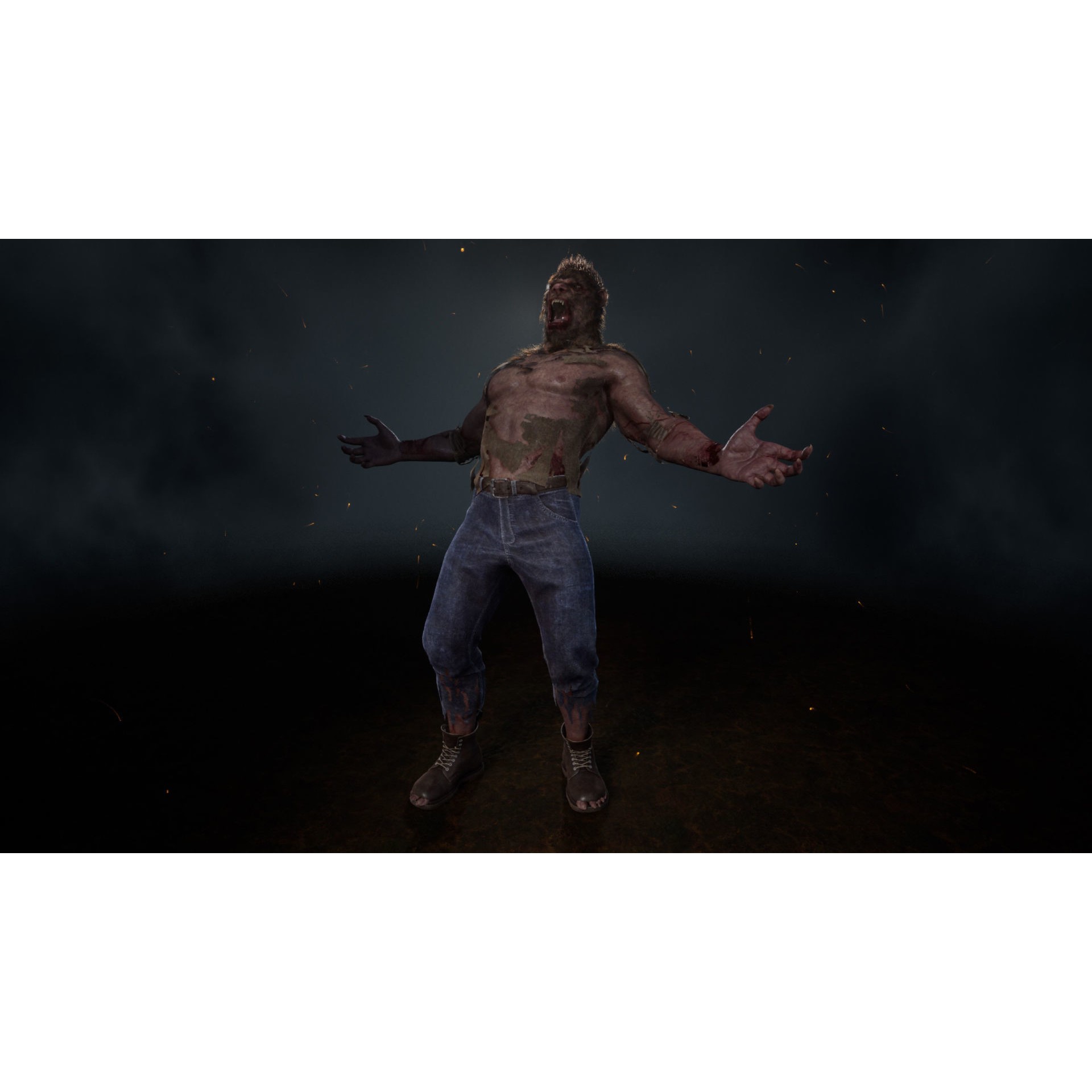 Bear Man 3D Model – Low Poly Game Ready Character with Transformation - View 9
