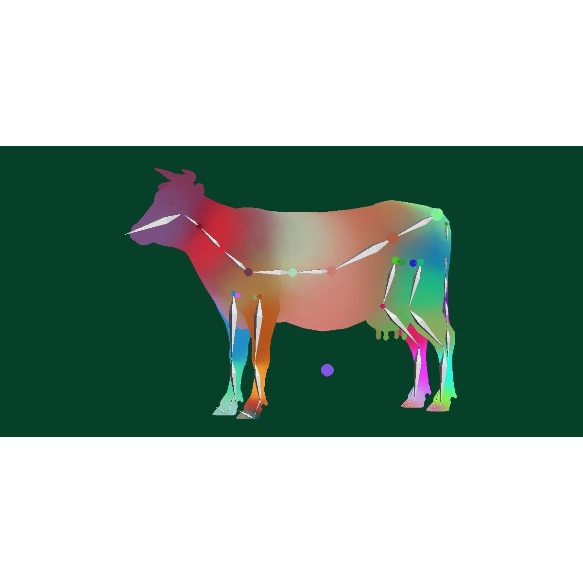 Domestic Cattle Oxen 3D Model – Low Poly Game Asset, FBX, PBR Textures - View 20