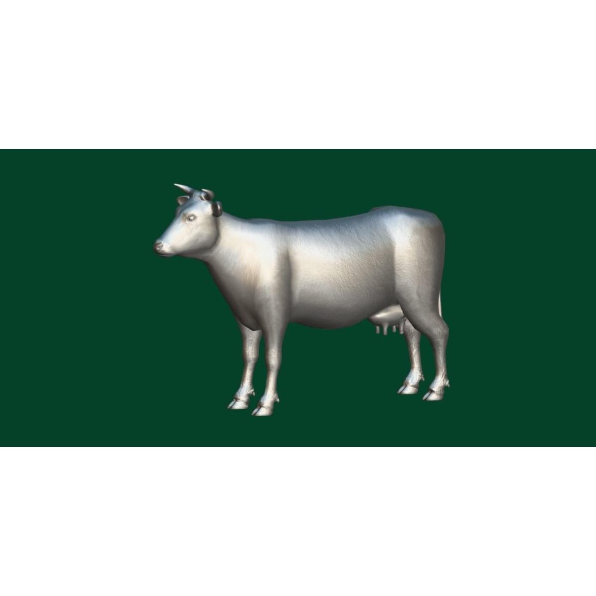 Domestic Cattle Oxen 3D Model – Low Poly Game Asset, FBX, PBR Textures - View 9